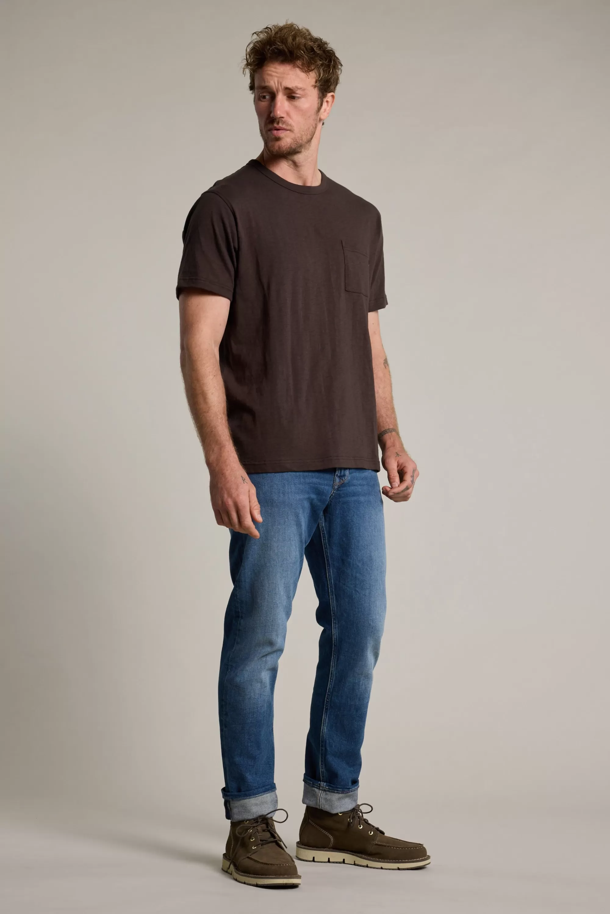 Barkers Essential Tees^Anderson Slub Tee CHARCOAL