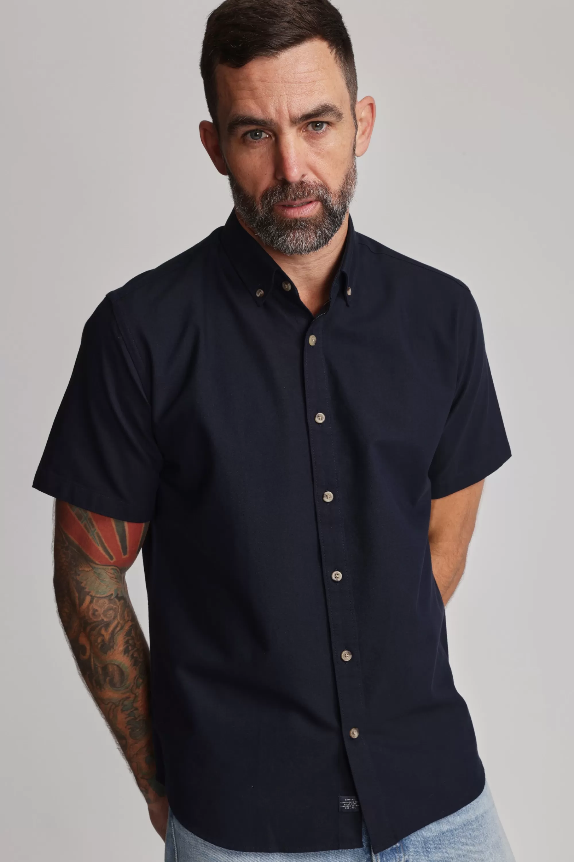 Barkers Tailored Fit Shirts | Tailored Fit Shirts^Archer Oxford Shirt DARK NAVY