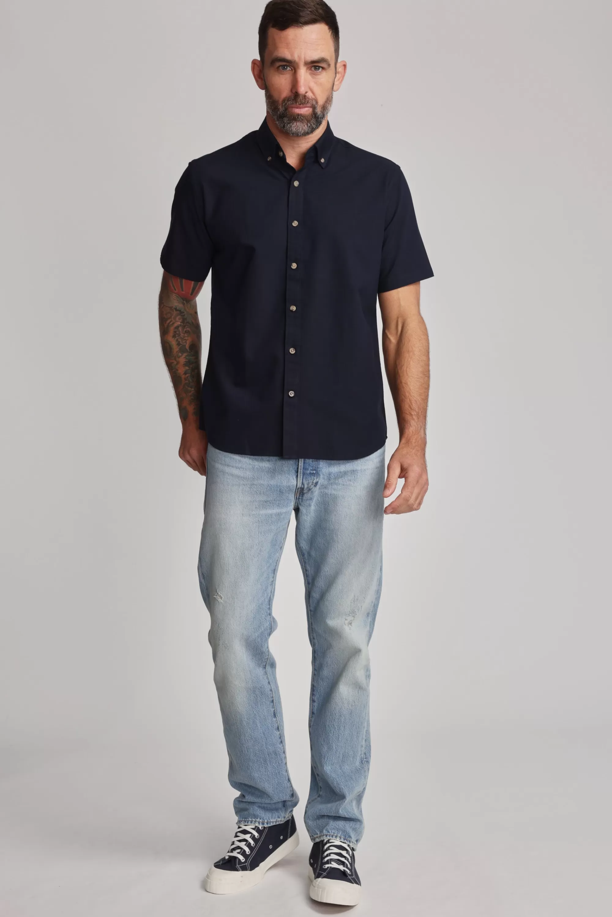 Barkers Tailored Fit Shirts | Tailored Fit Shirts^Archer Oxford Shirt DARK NAVY