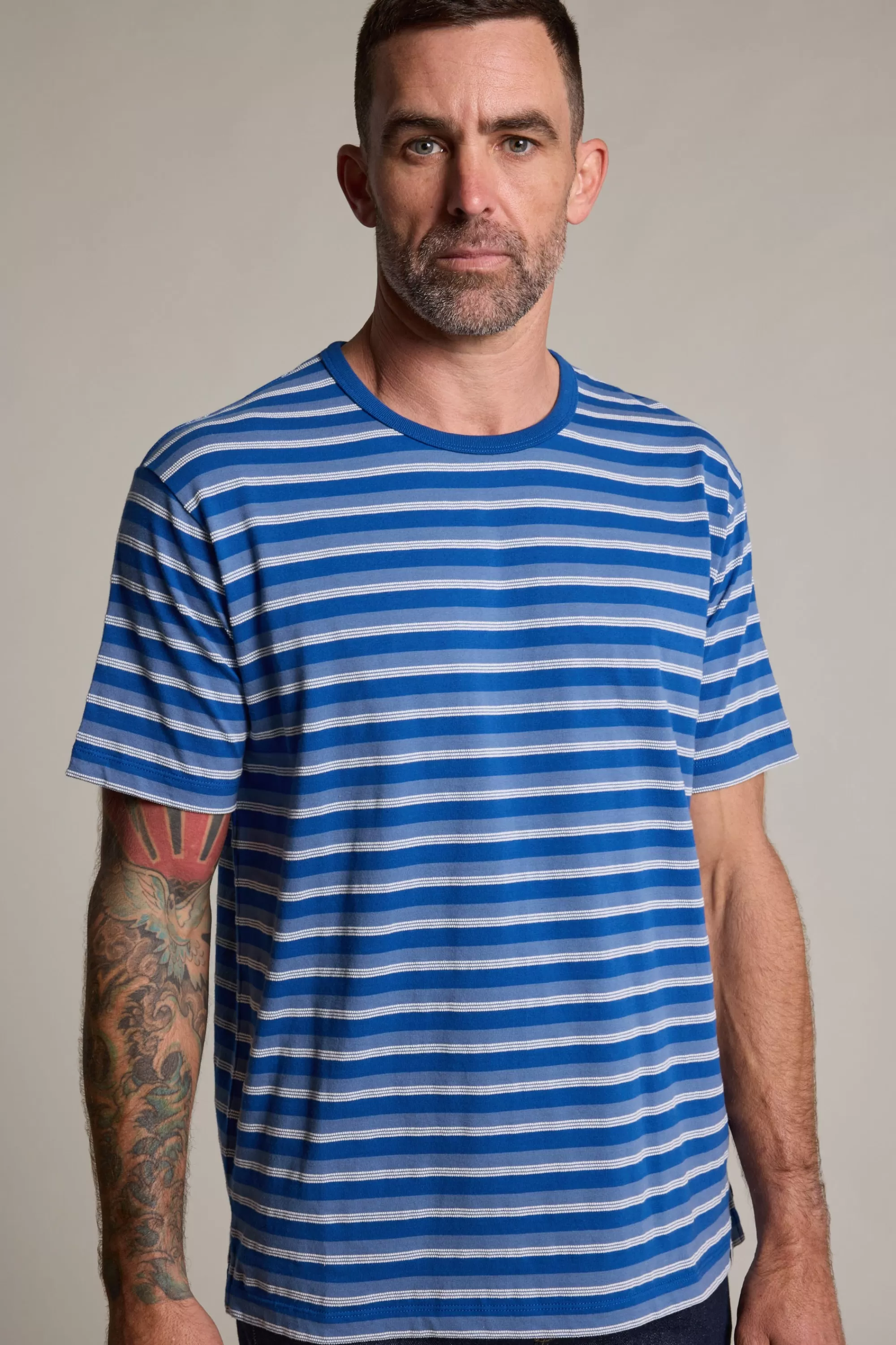 Barkers Graphic & Stripes^Avalon Stripe Tee BLUE