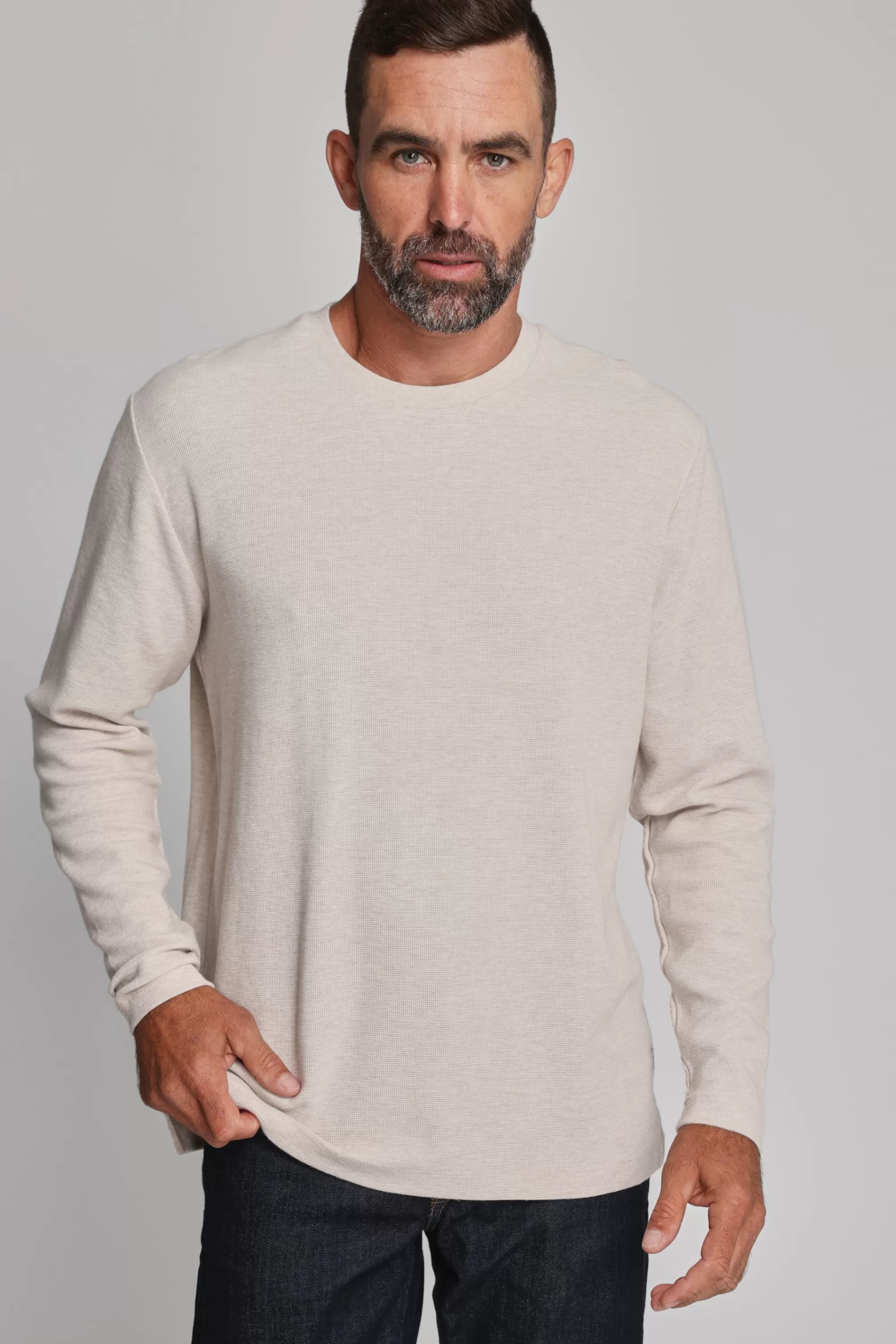 Barkers Sweatshirts & Hoodies^Avenue Waffle Crew OATMEAL MARL