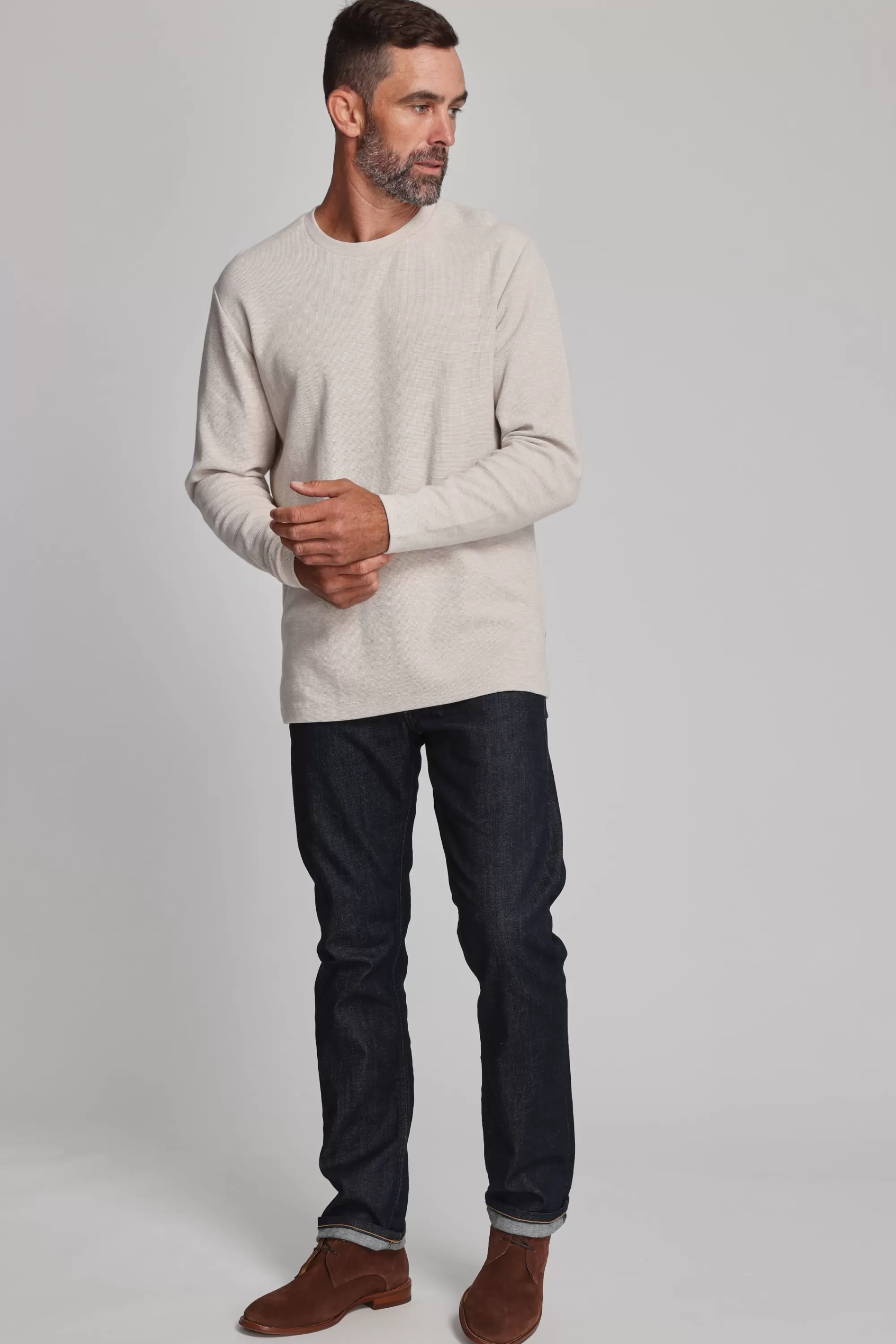 Barkers Sweatshirts & Hoodies^Avenue Waffle Crew OATMEAL MARL