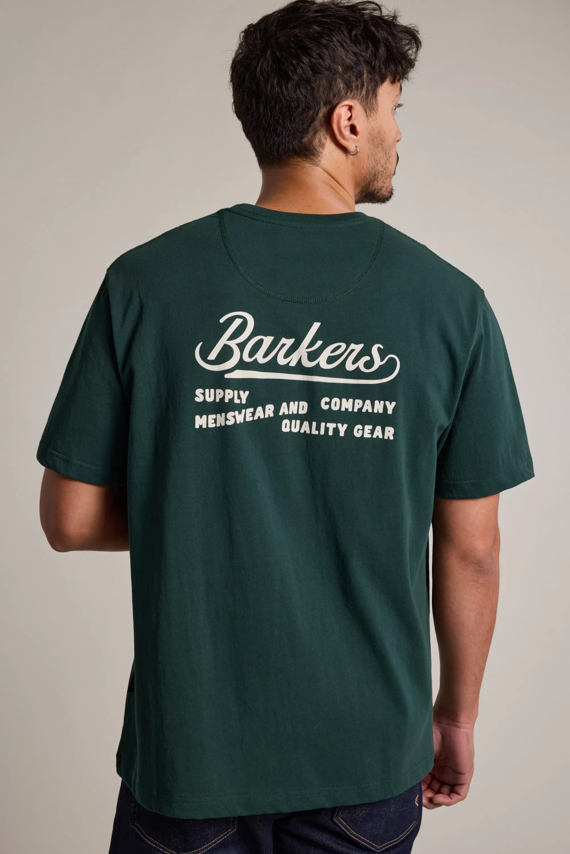 Barkers Graphic & Stripes^ Supply Co Tee BOTTLE GREEN