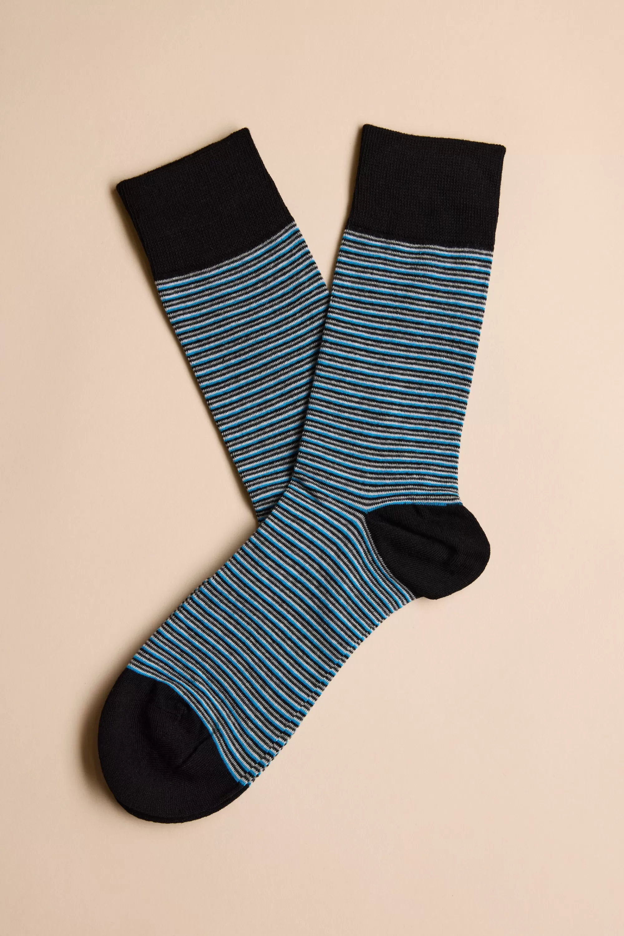 Barkers Socks | Socks^Brennan Stripe Sock BLACK