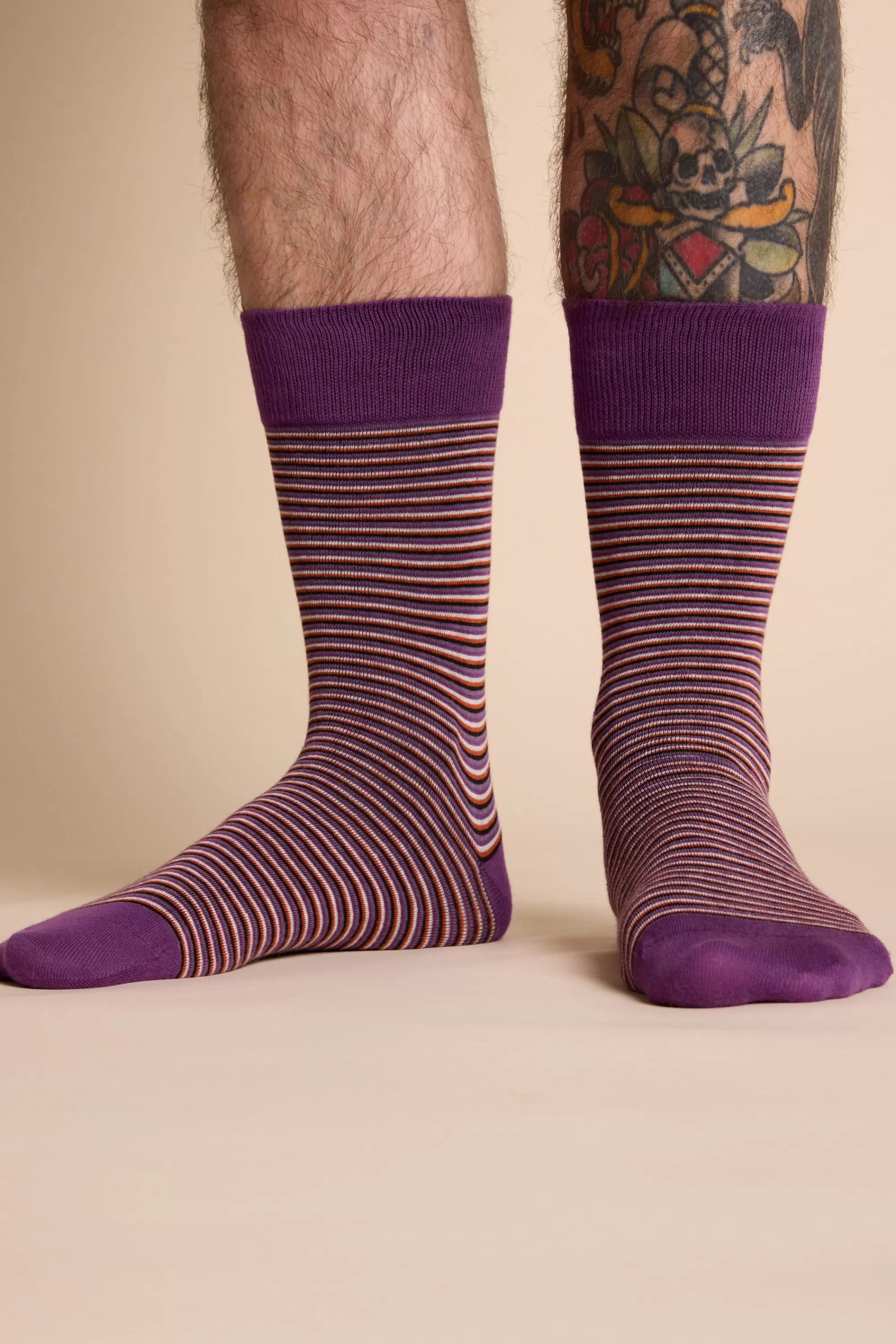 Barkers Socks | Socks^Brennan Stripe Sock PURPLE