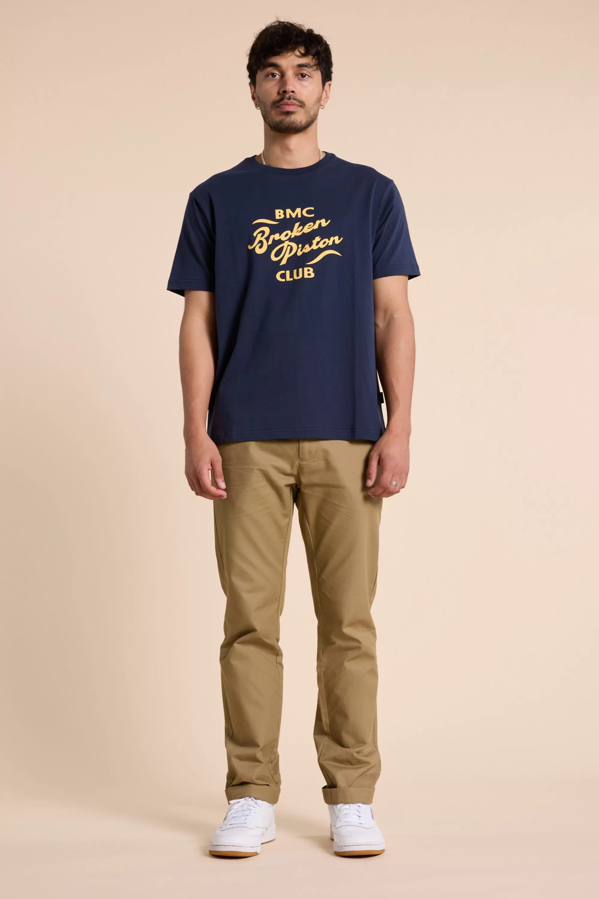 Barkers Graphic & Stripes^Broken Piston Club Tee DARK NAVY