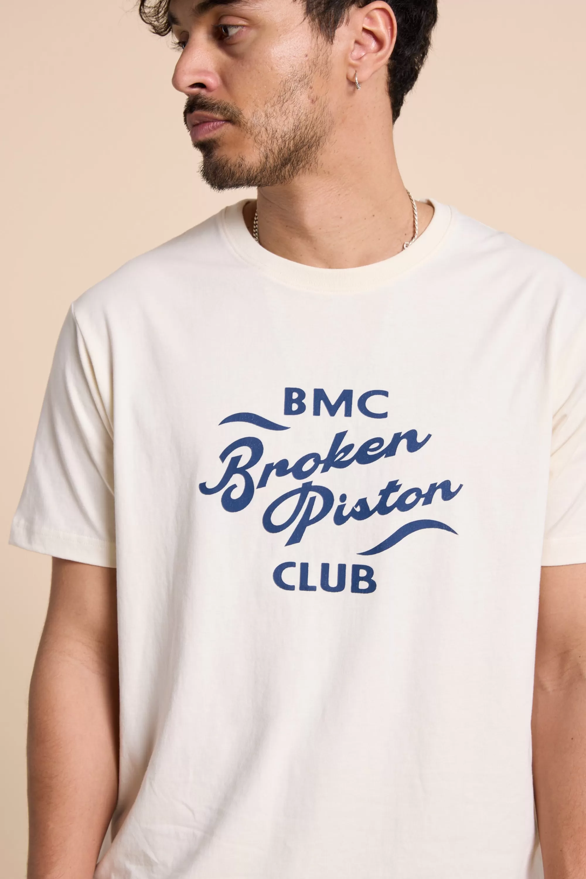 Barkers Graphic & Stripes^Broken Piston Club Tee ECRU