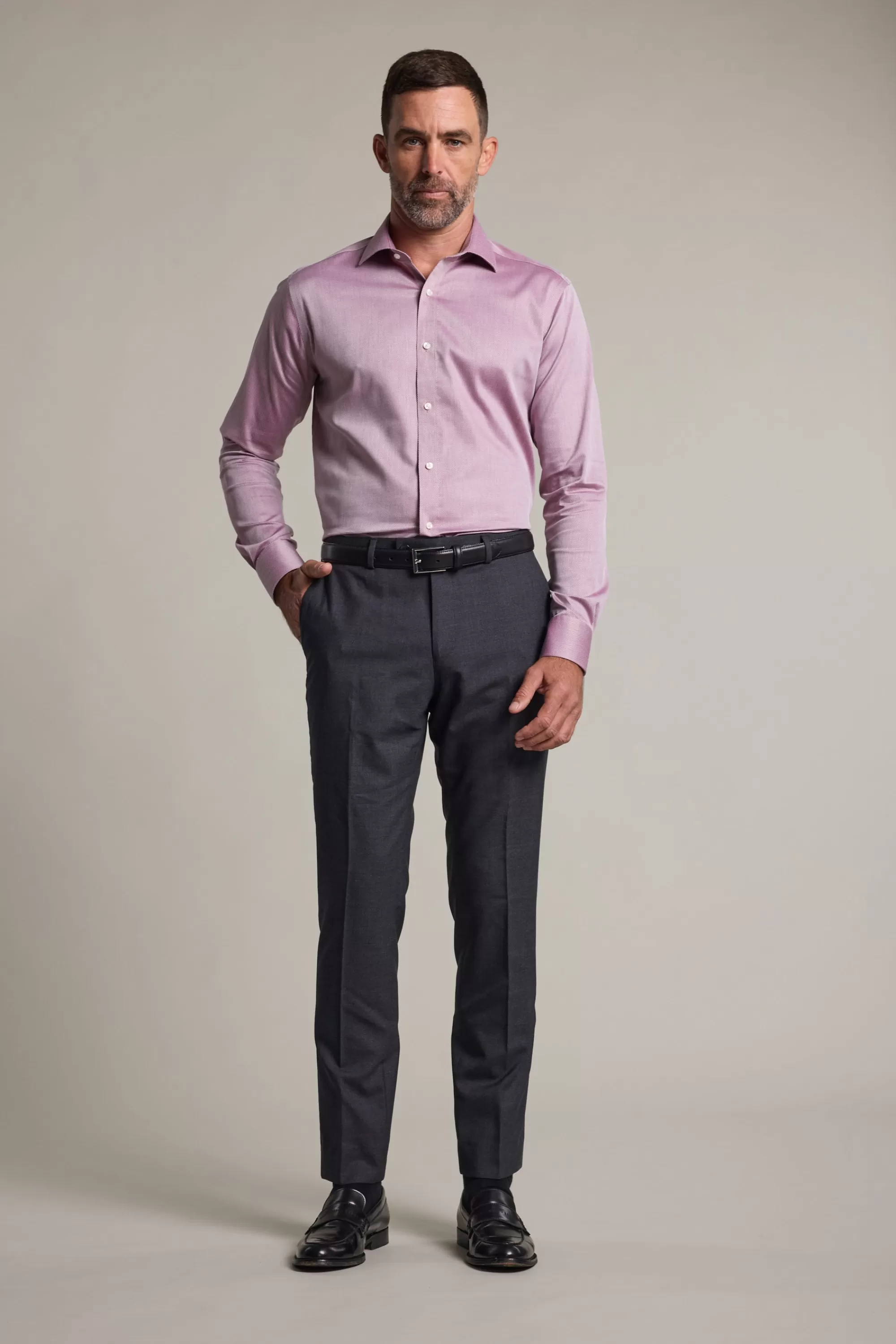 Barkers Tailored Fit Shirts | Tailored Fit Shirts^Chase Jaquard Dot Business Shirt