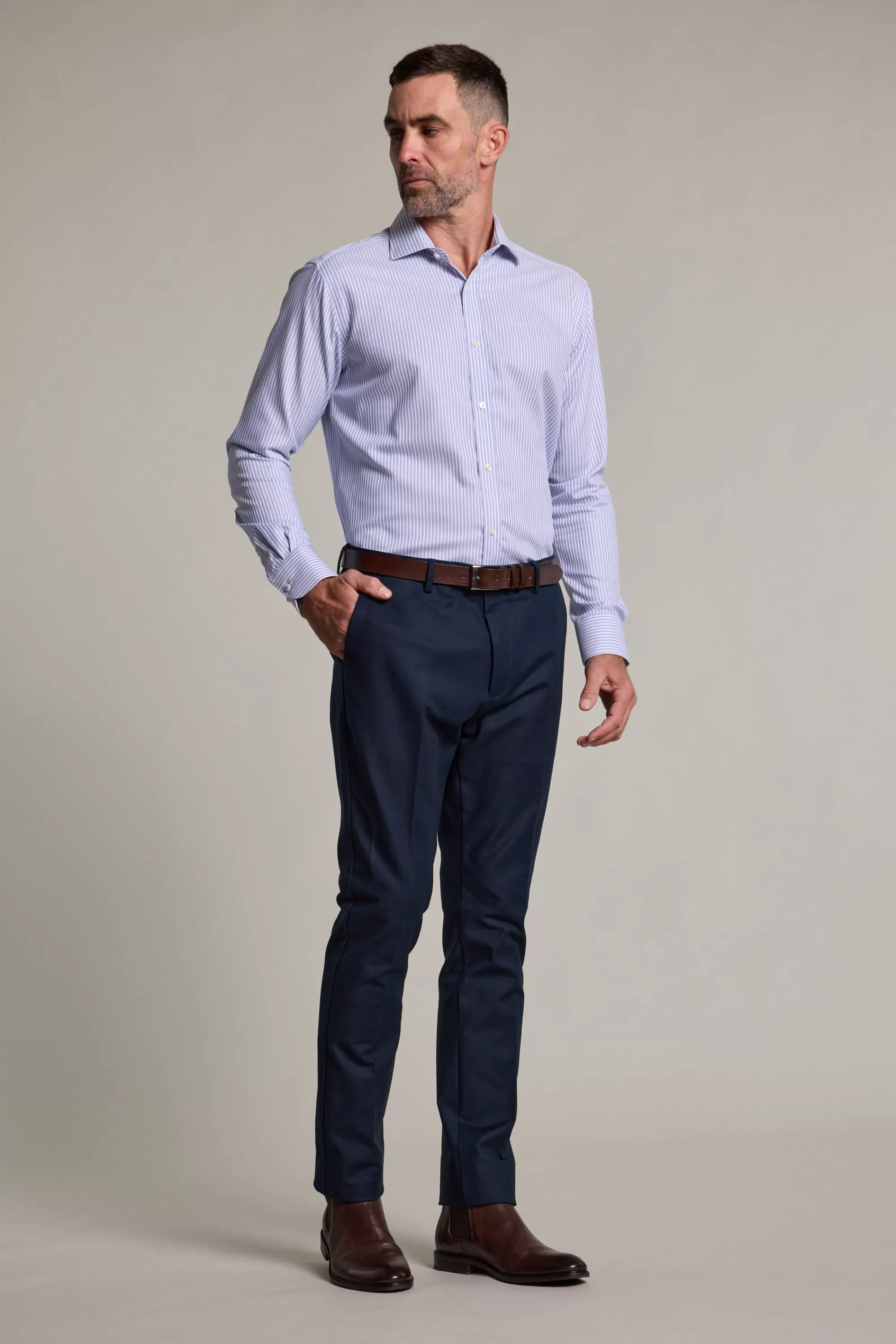 Barkers Eco Easy Care Shirts | Non-Iron Shirts^Chesdale Stripe Business Shirt BLUE STRIPE