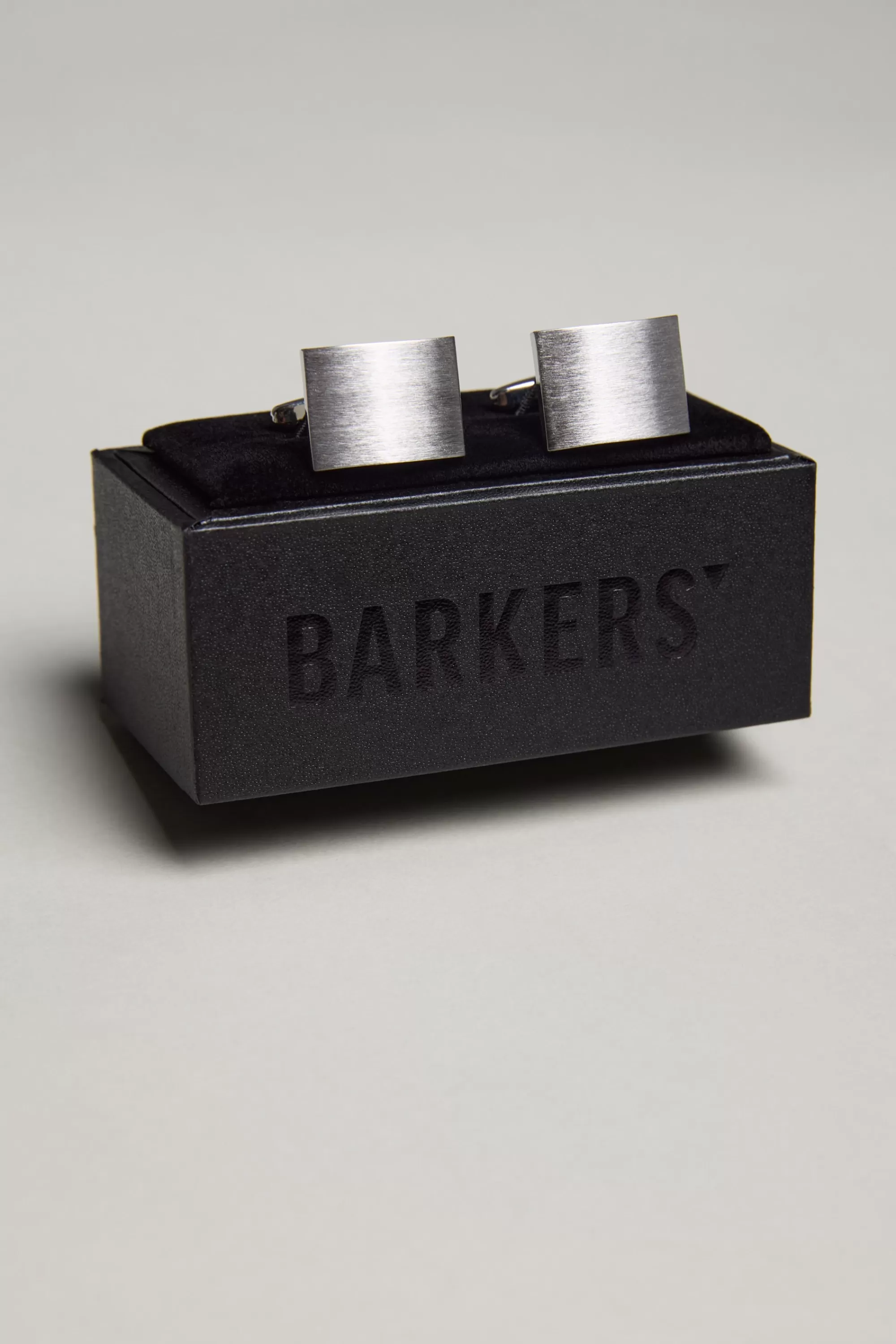 Barkers Cufflinks & Clips | Suiting Accessories^Classic Brushed Silver Rectangle Cufflink