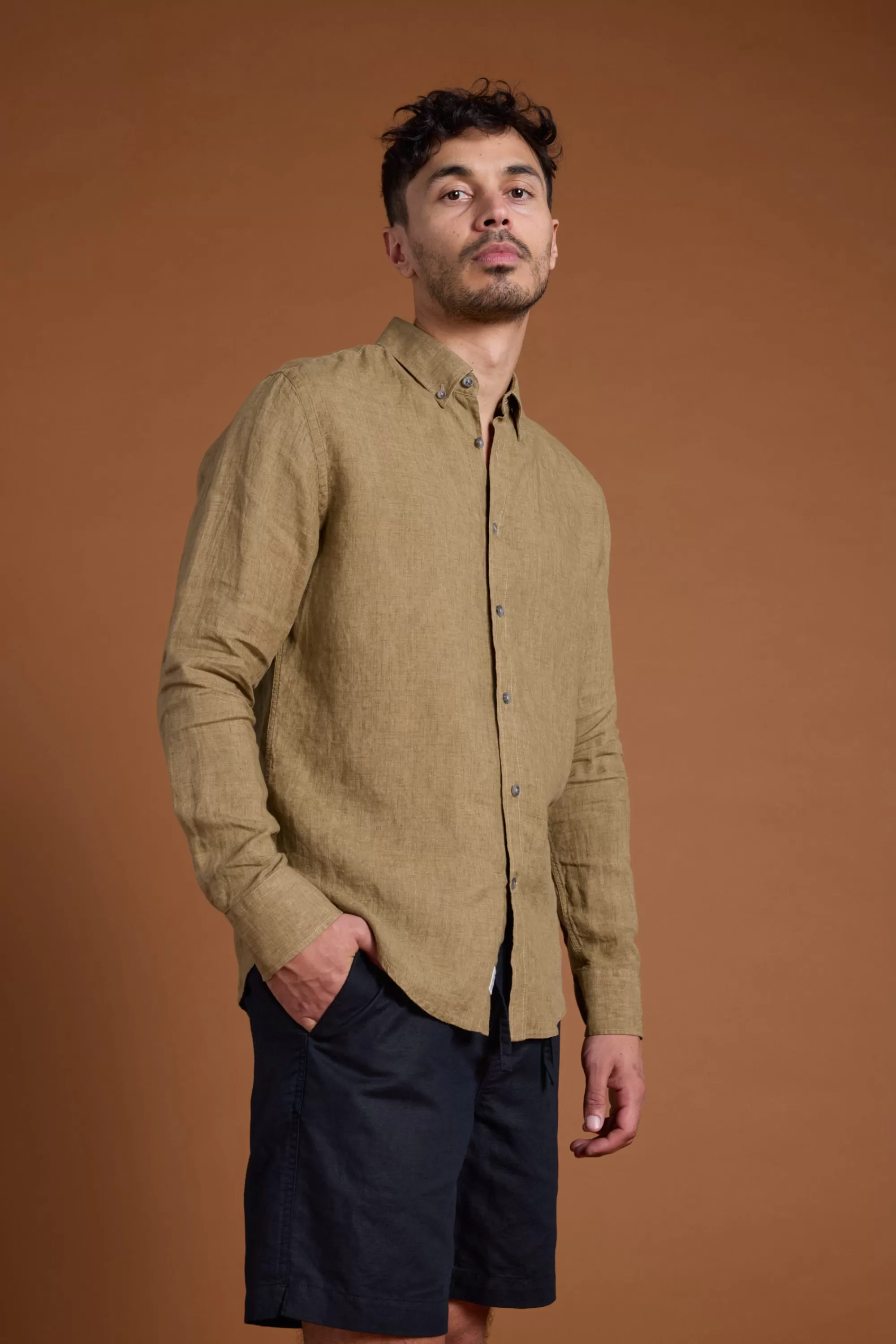 Barkers Casual Shirts | Casual Shirts^Dorset Linen Shirt CAMEL