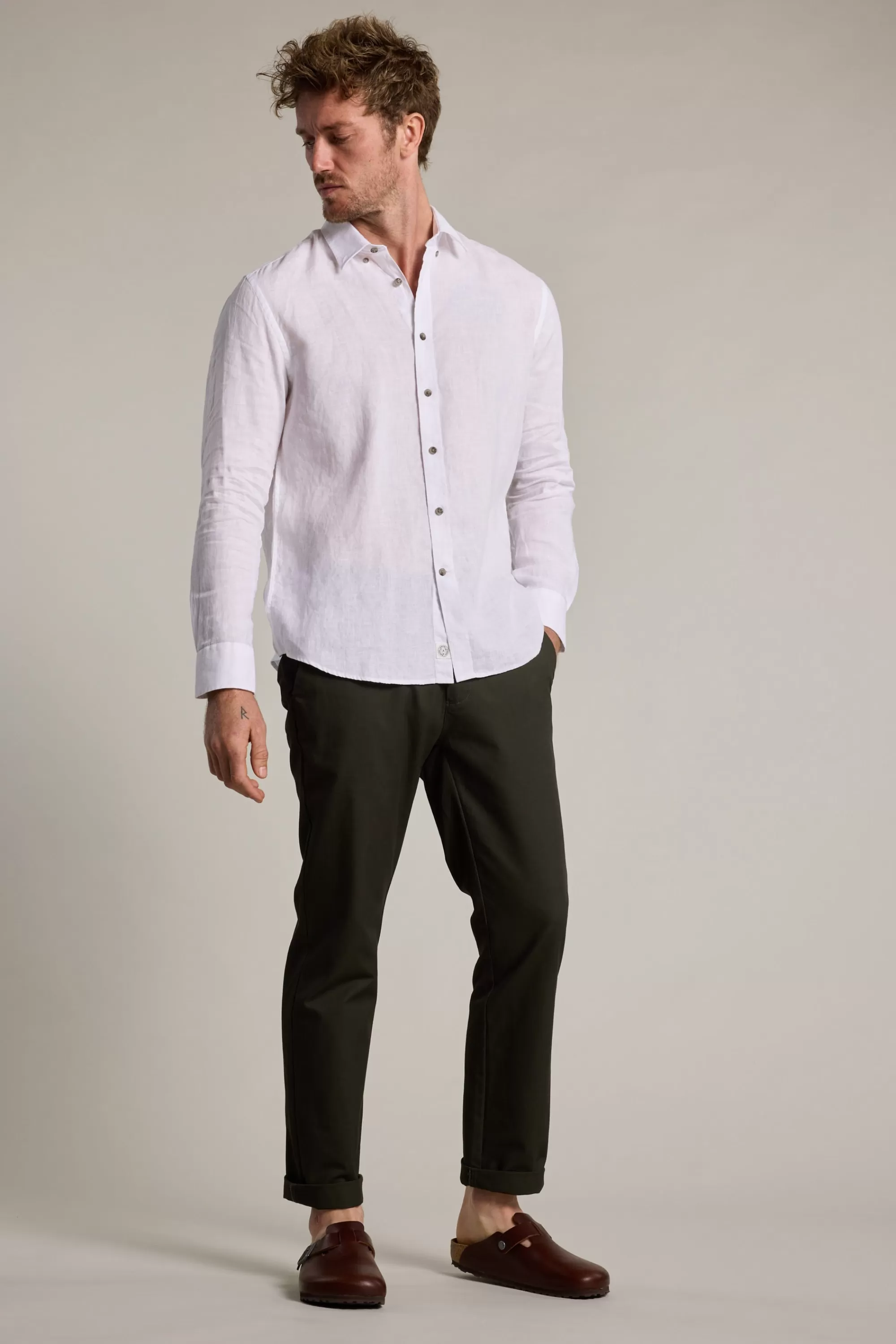 Barkers Tailored Fit Shirts | Tailored Fit Shirts^Dorset Linen Shirt WHITE