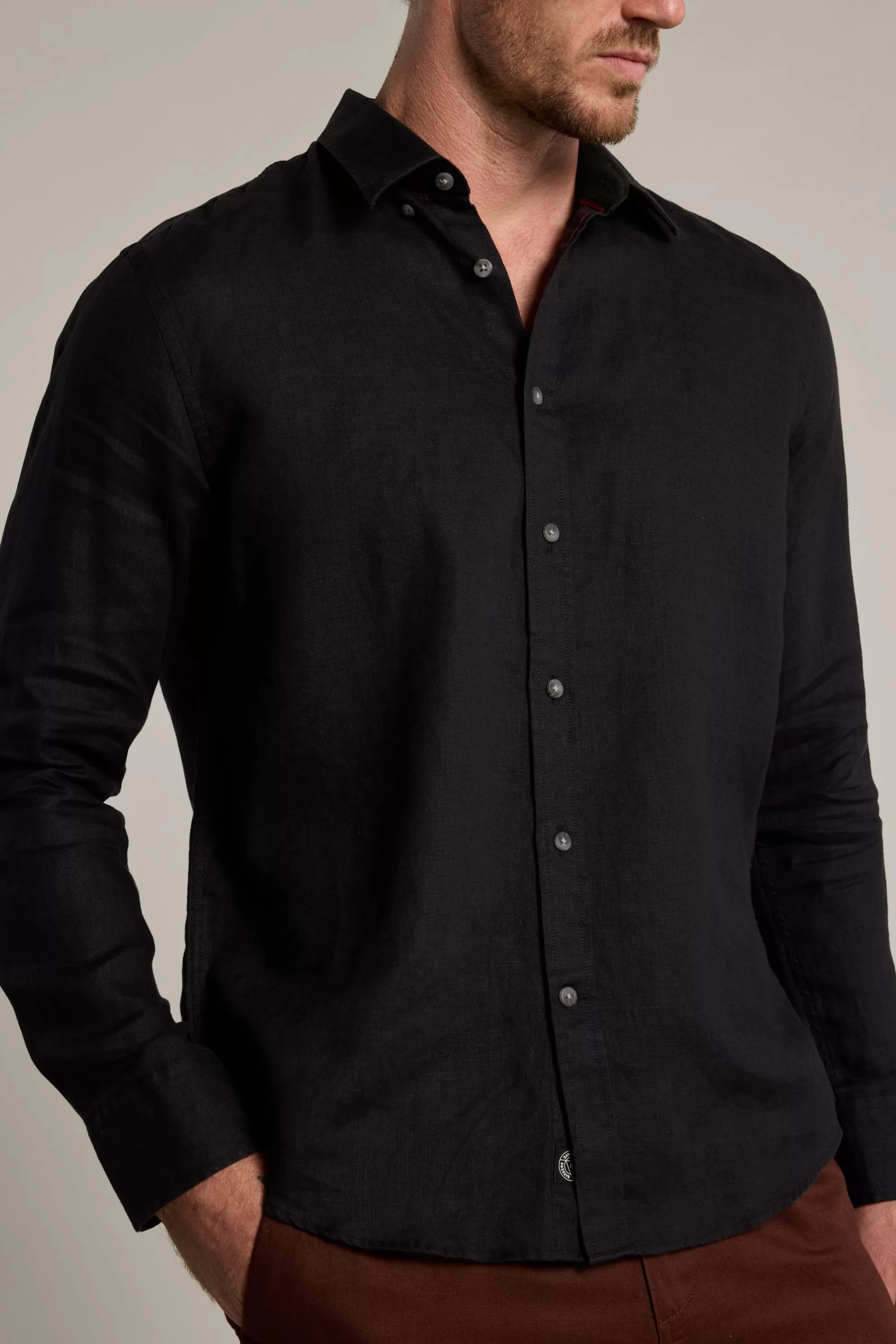 Barkers Casual Shirts | Casual Shirts^Dorset Linen Shirt BLACK