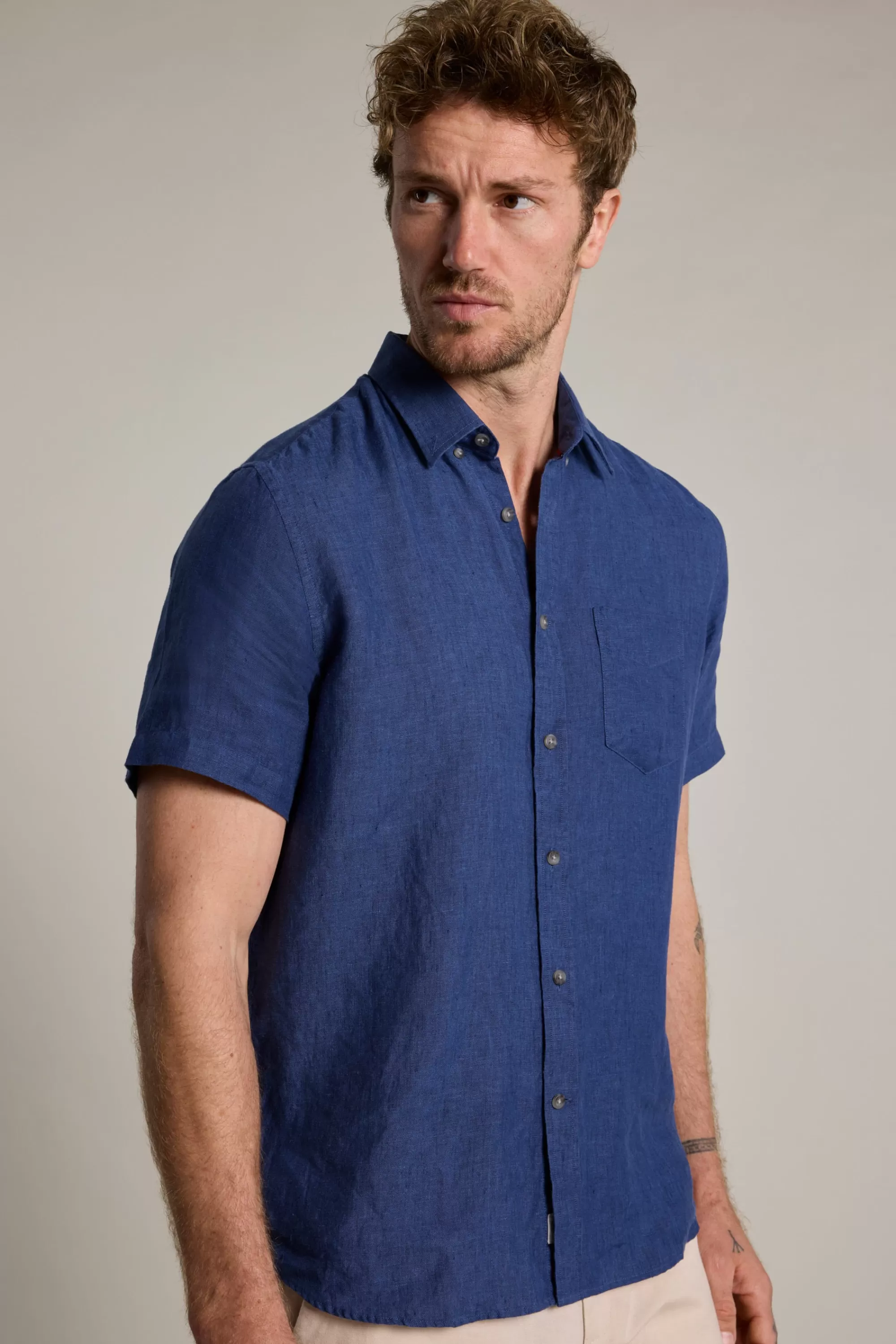 Barkers Casual Shirts | Casual Shirts^Gentry Linen Shirt COBALT