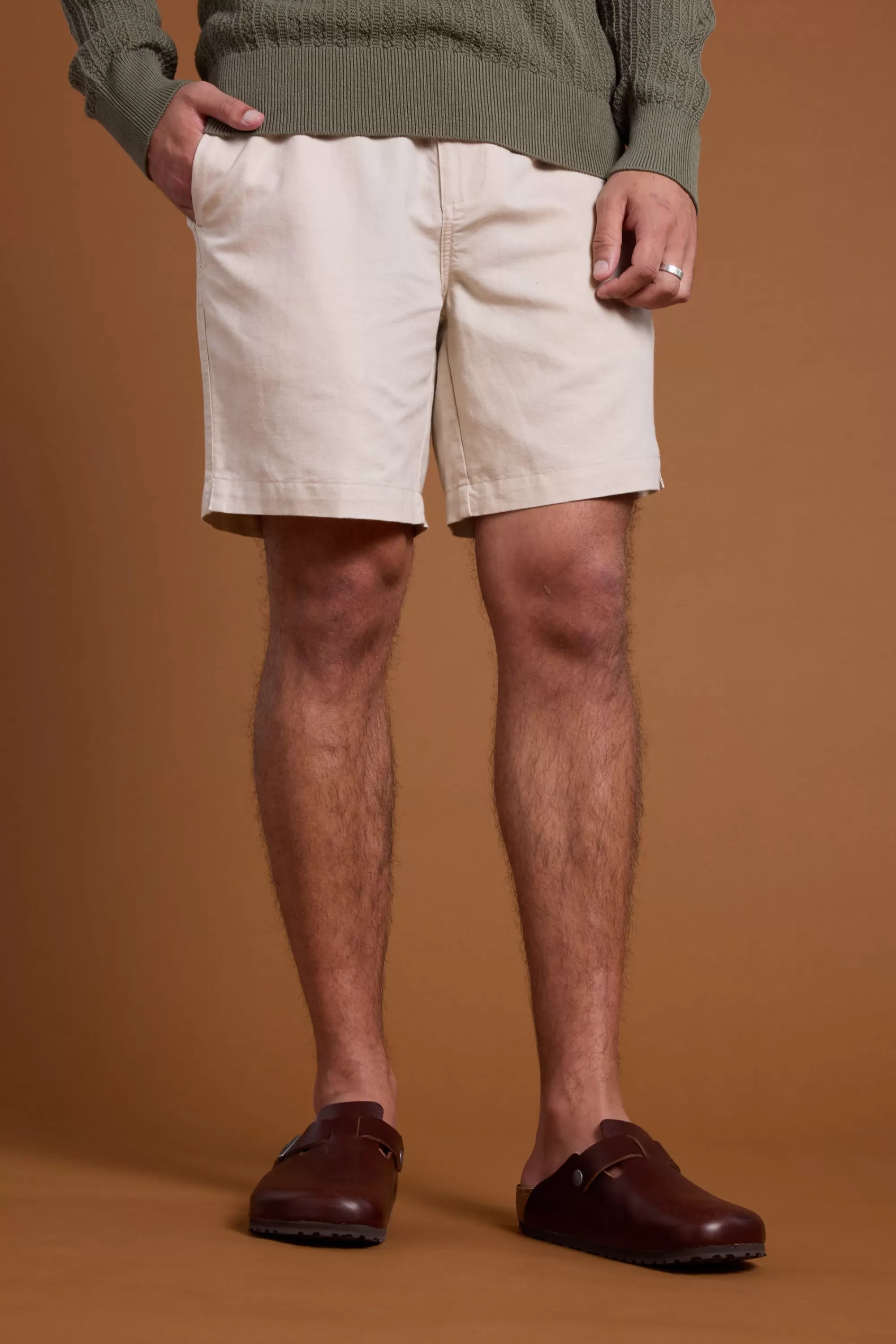 Barkers Shorts^Jasper Linen Weekend Short NATURAL