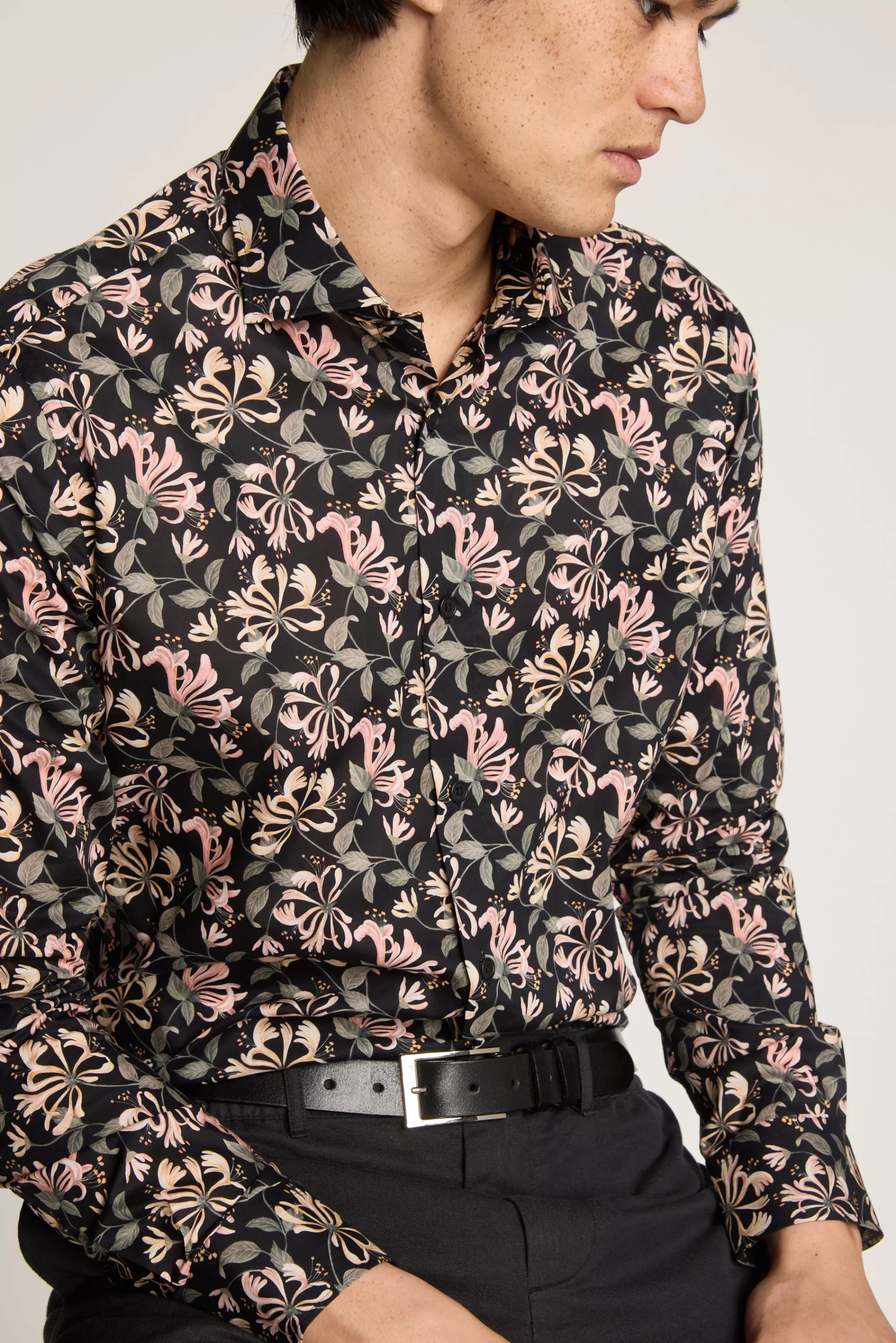 Barkers Tailored Fit Shirts | Tailored Fit Shirts^Liberty Honeysuckle Dance Print Shirt