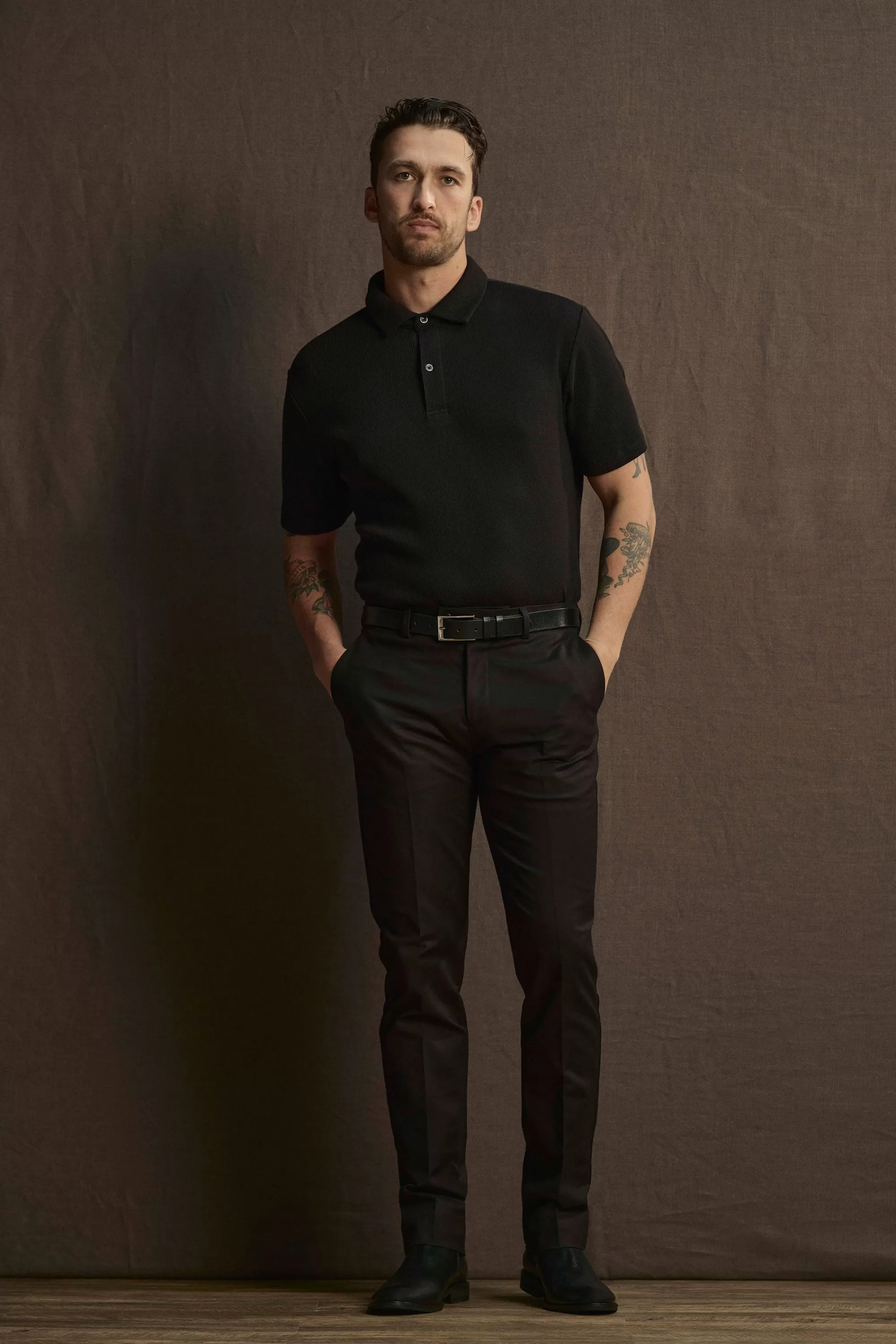 Barkers Dress Pants | Tapered & Slim Fit Pants^Lyndon Cotton Pants BLACK