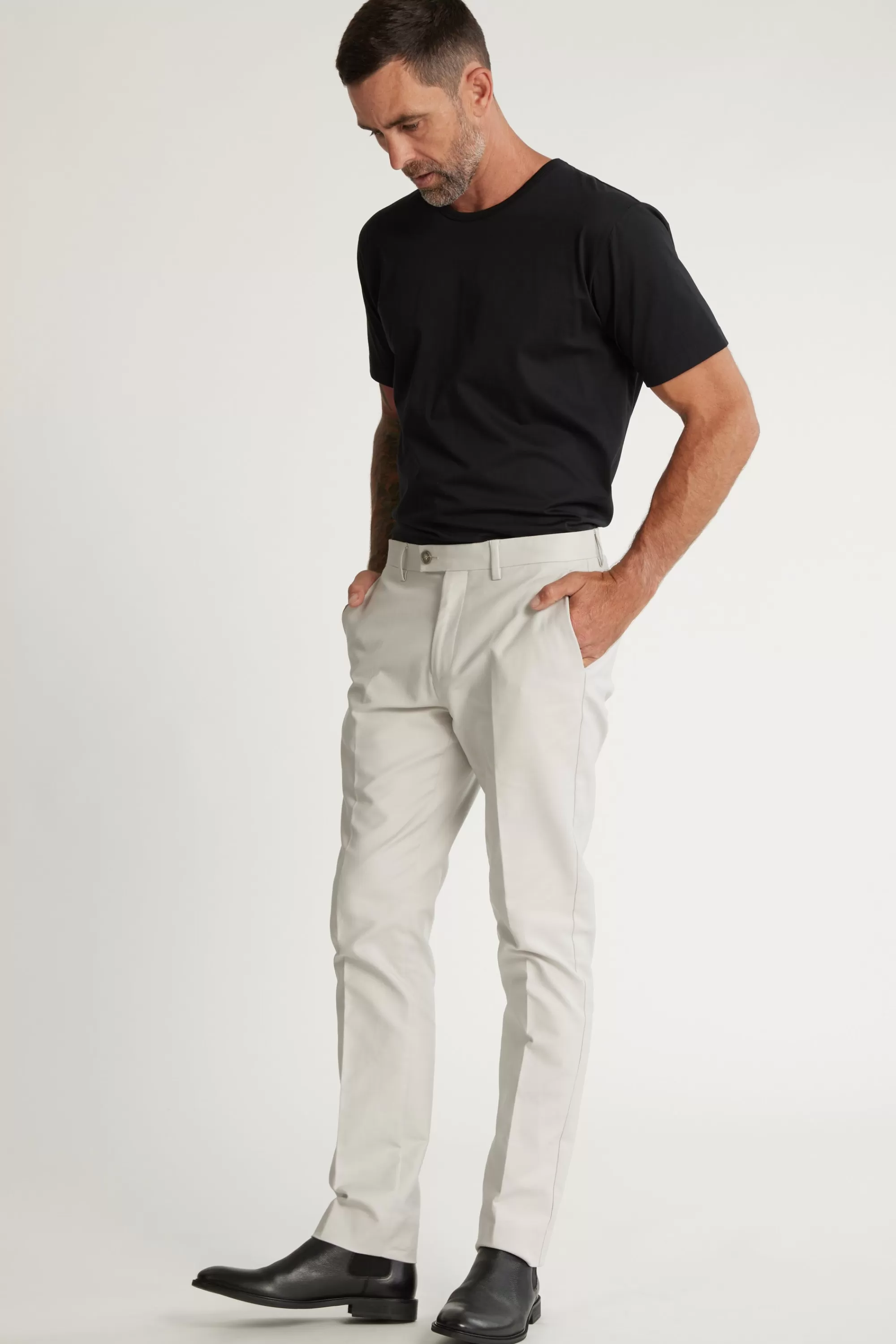 Barkers Tapered & Slim Fit Pants | Dress Pants^Lyndon Cotton Pants BONE