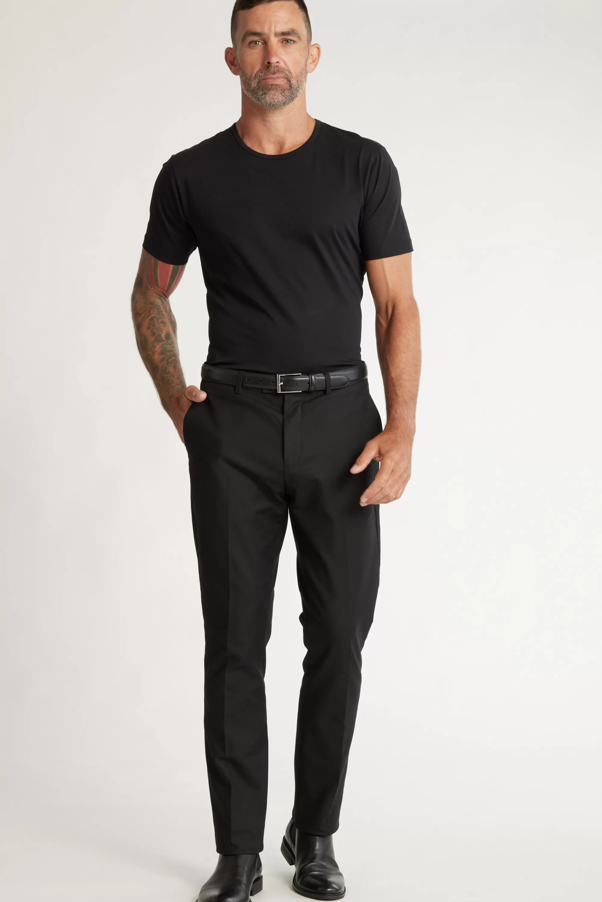 Barkers Dress Pants | Tapered & Slim Fit Pants^Lyndon Cotton Pants BLACK