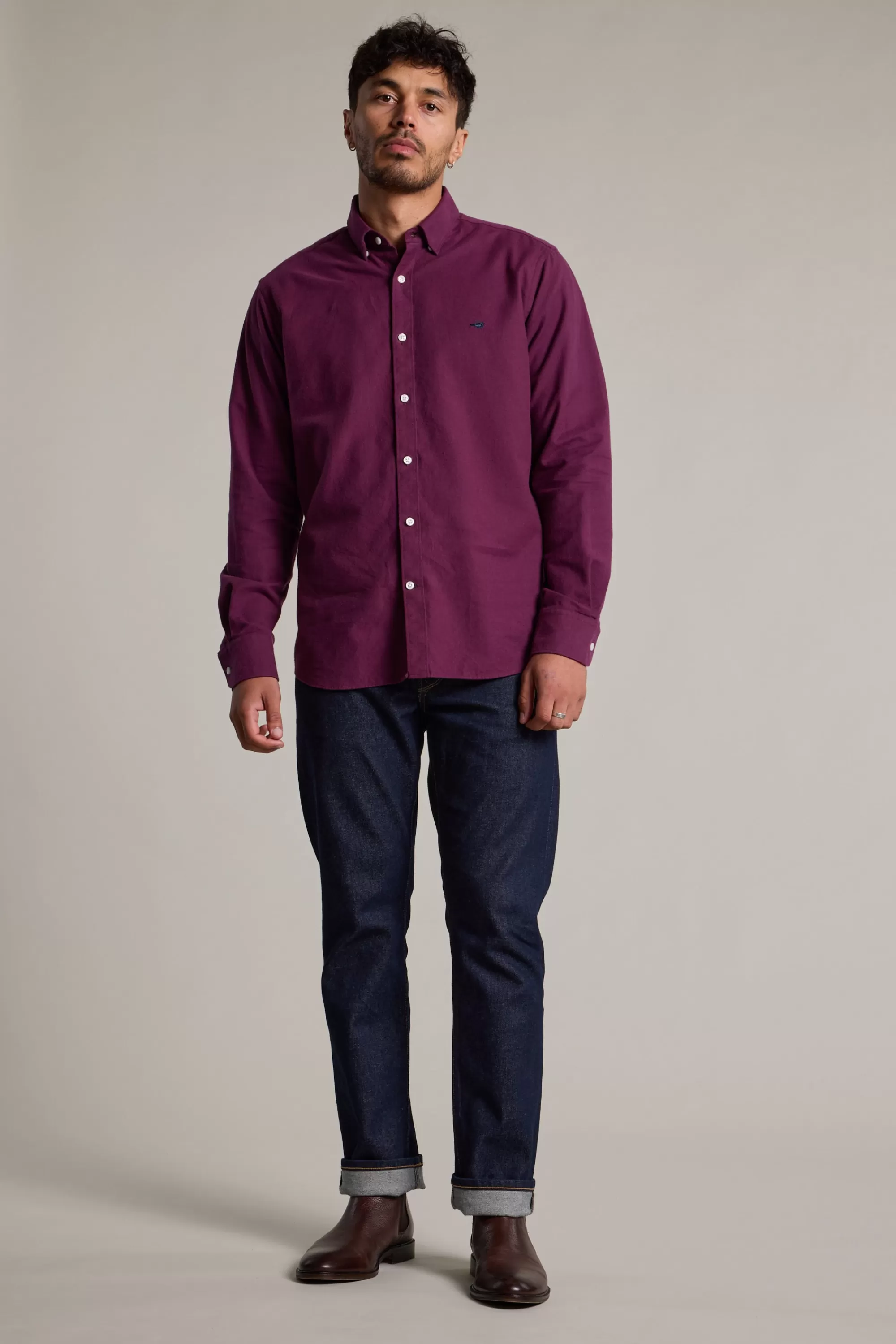 Barkers Classic Fit Shirts | Classic Fit Shirts^Maynard Oxford Shirt BERRY