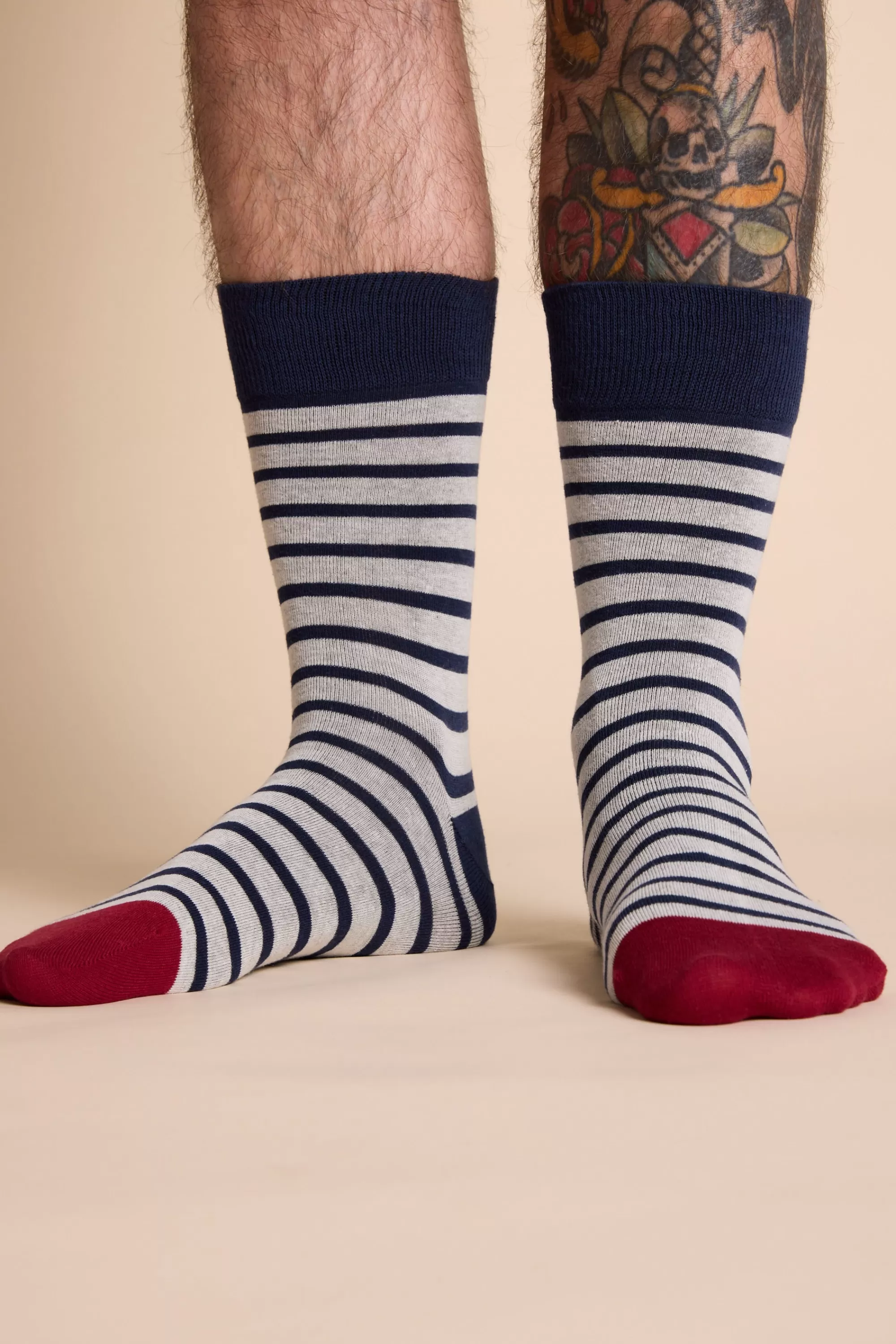 Barkers Socks | Socks^Mojave Stripe Sock STEEL