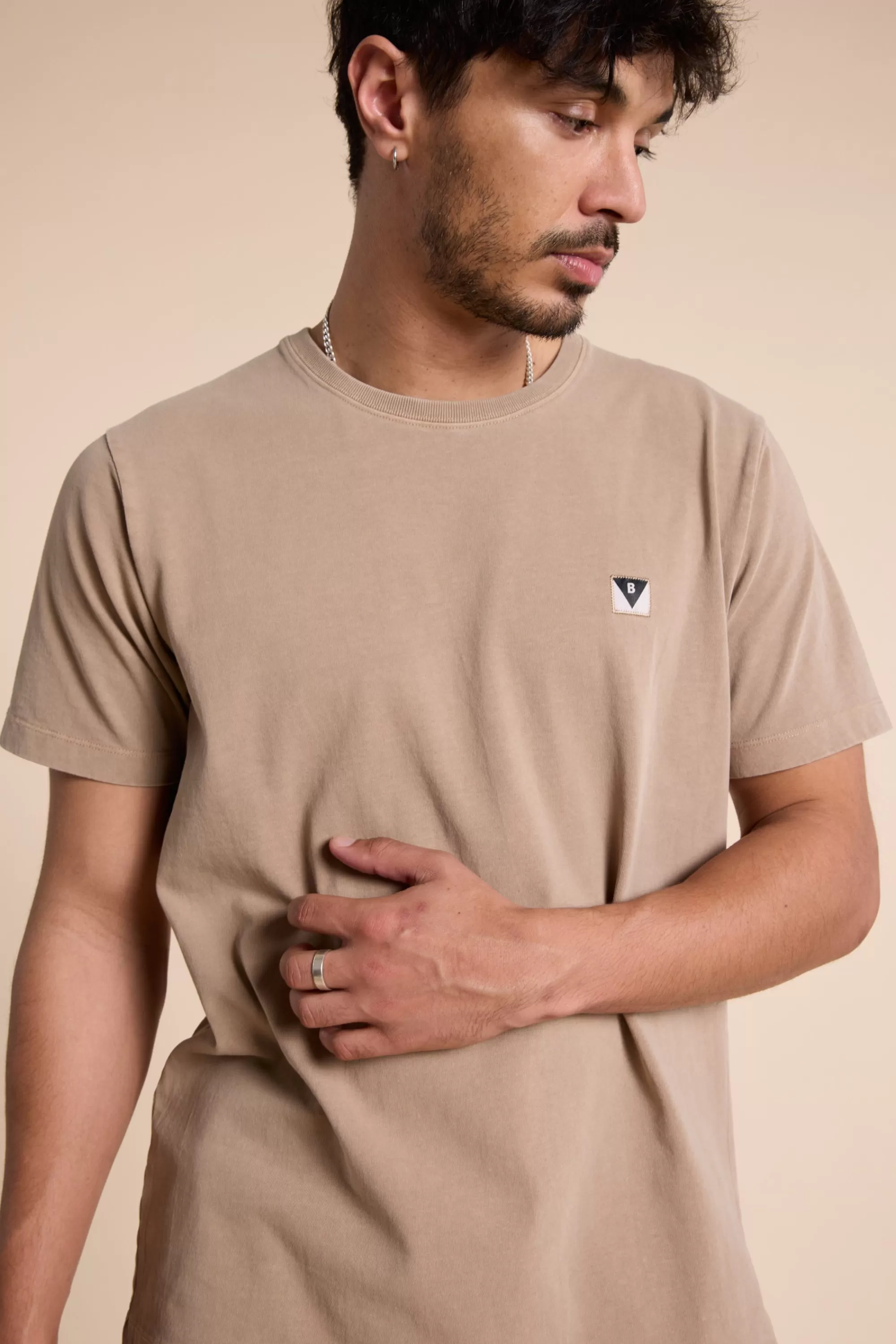 Barkers Essential Tees^Newton Washed Tee TAUPE