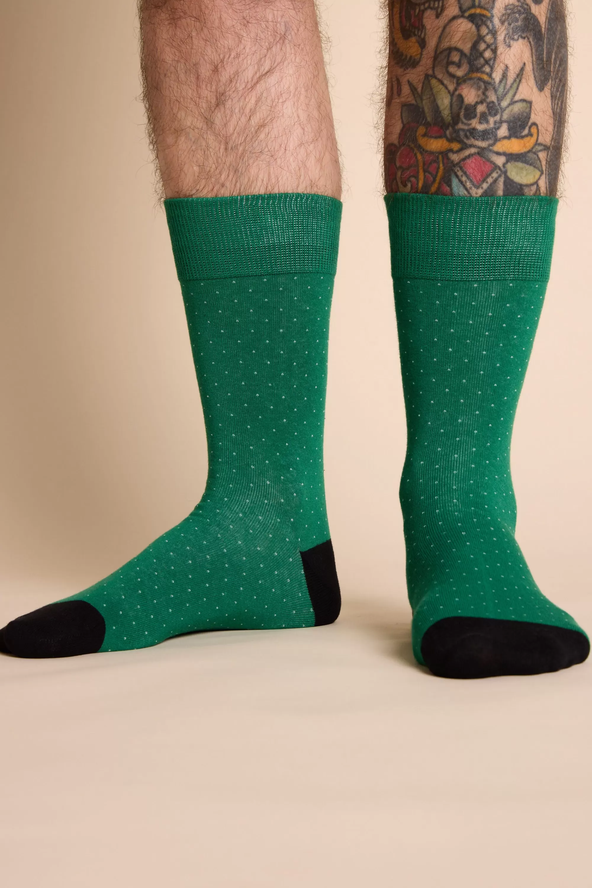 Barkers Socks | Socks^Nicolas Pin Dot Sock GREEN