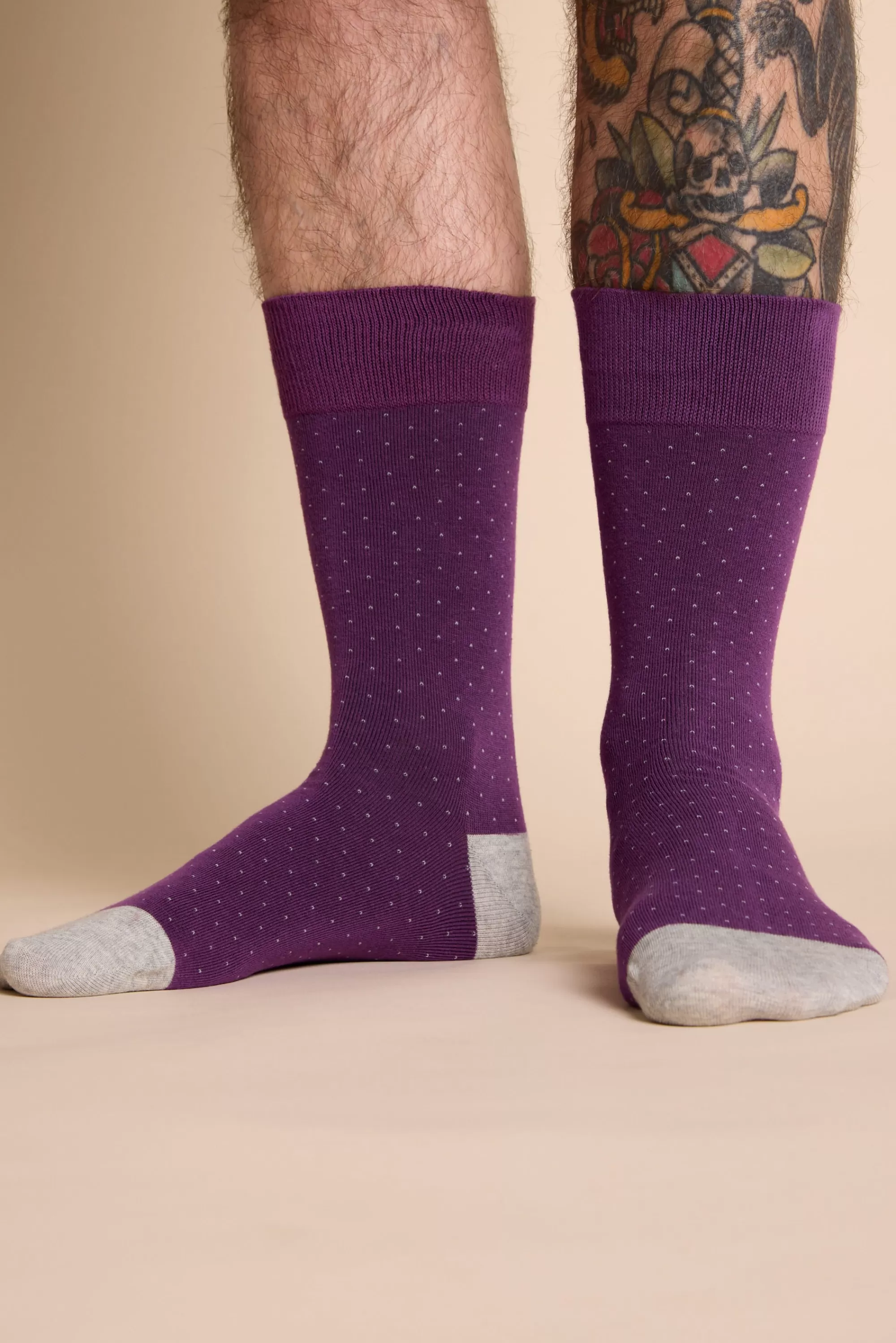 Barkers Socks | Socks^Nicolas Pin Dot Sock PURPLE