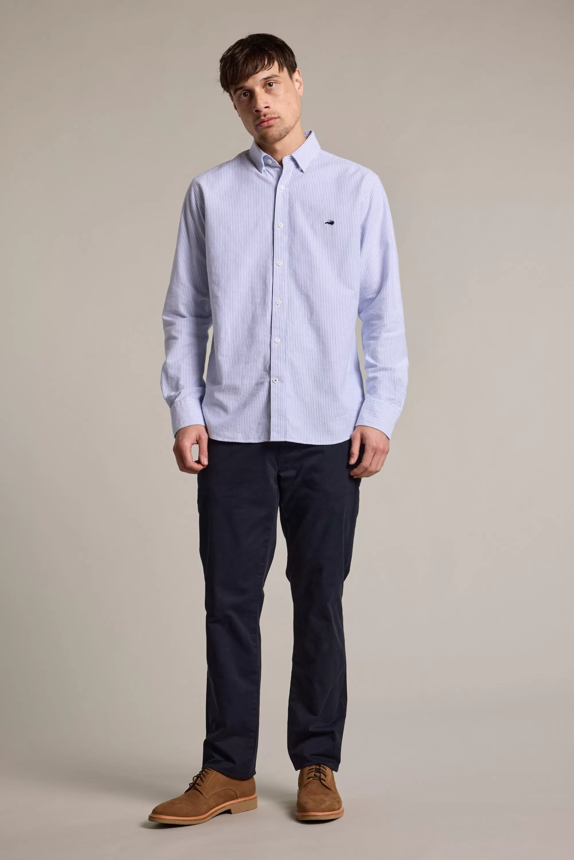 Barkers Classic Fit Shirts | Classic Fit Shirts^Nina Stripe Oxford Shirt NAVY