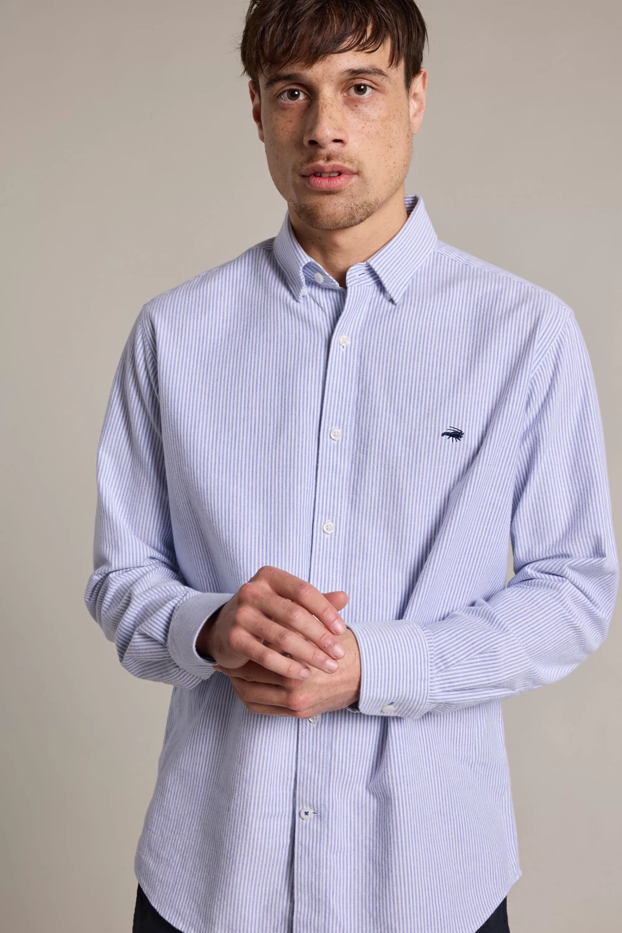 Barkers Classic Fit Shirts | Classic Fit Shirts^Nina Stripe Oxford Shirt NAVY