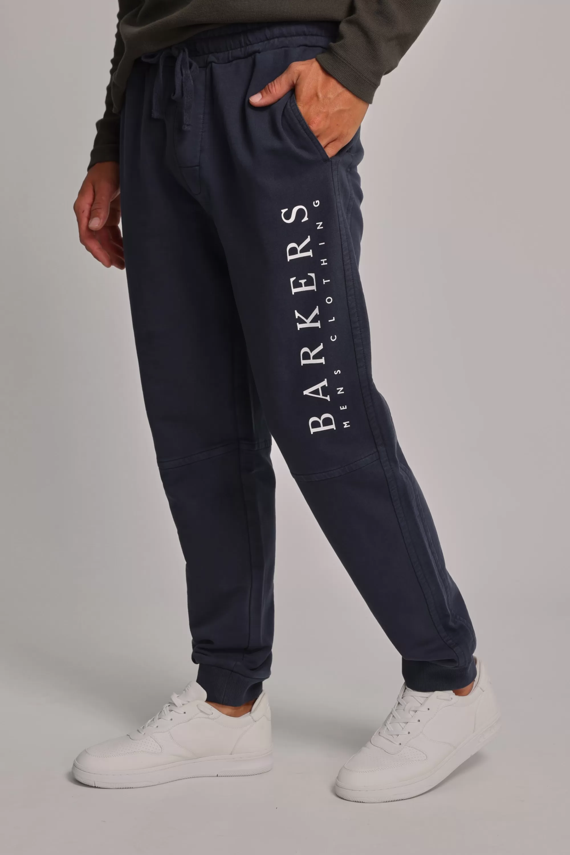 Barkers Barkers Track Pants | Track Pants^Organic Classic Print Track Pants DARK BLUE