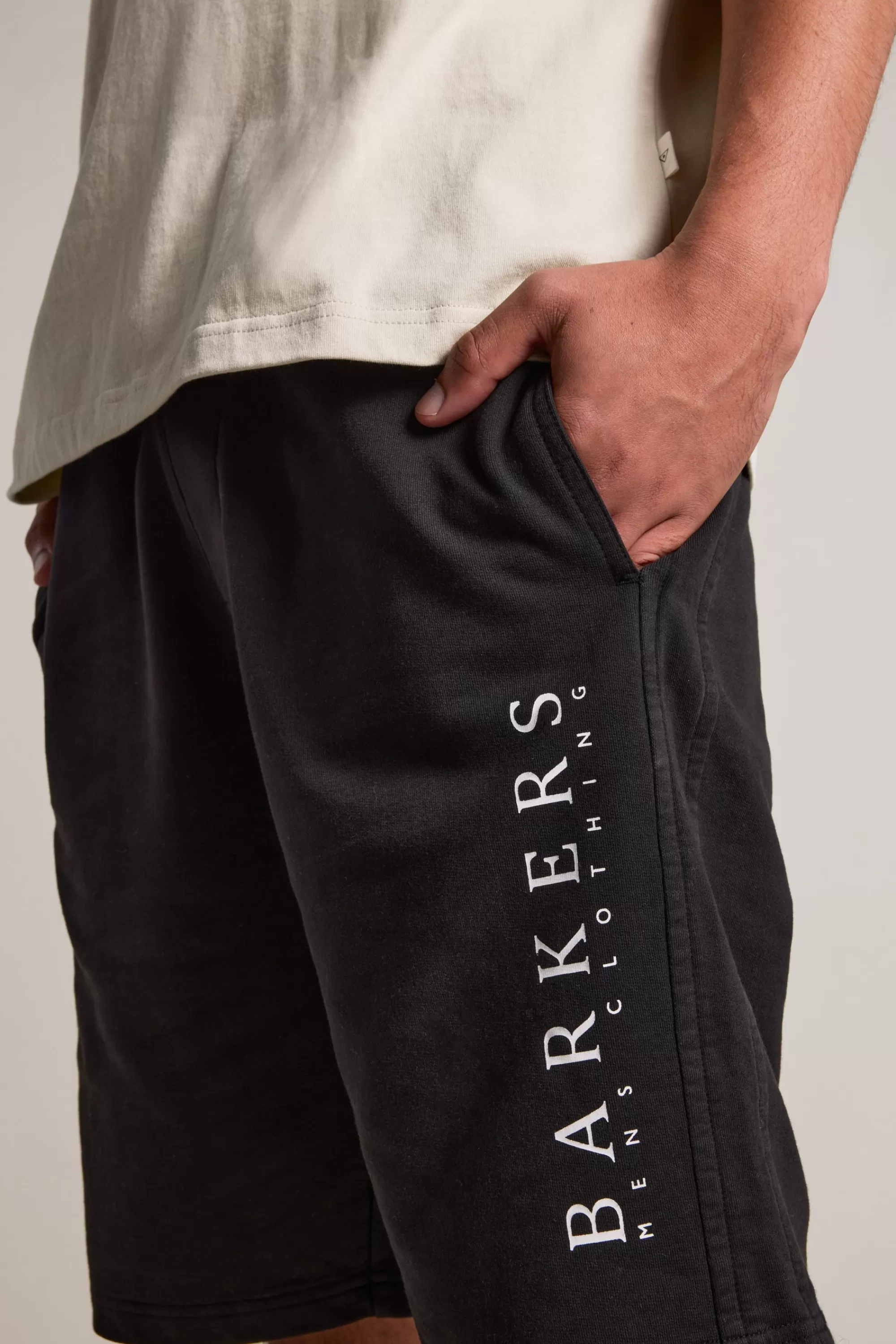 Barkers Shorts | Barkers Track Pants^Organic Classic Print Track Short BLACK