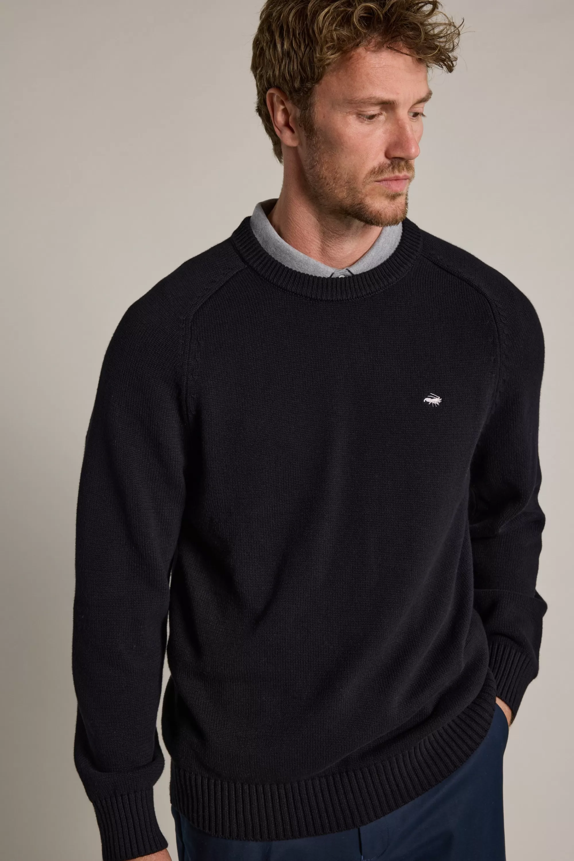 Barkers Cotton Knitwear^Paloma Cotton Crew BLACK