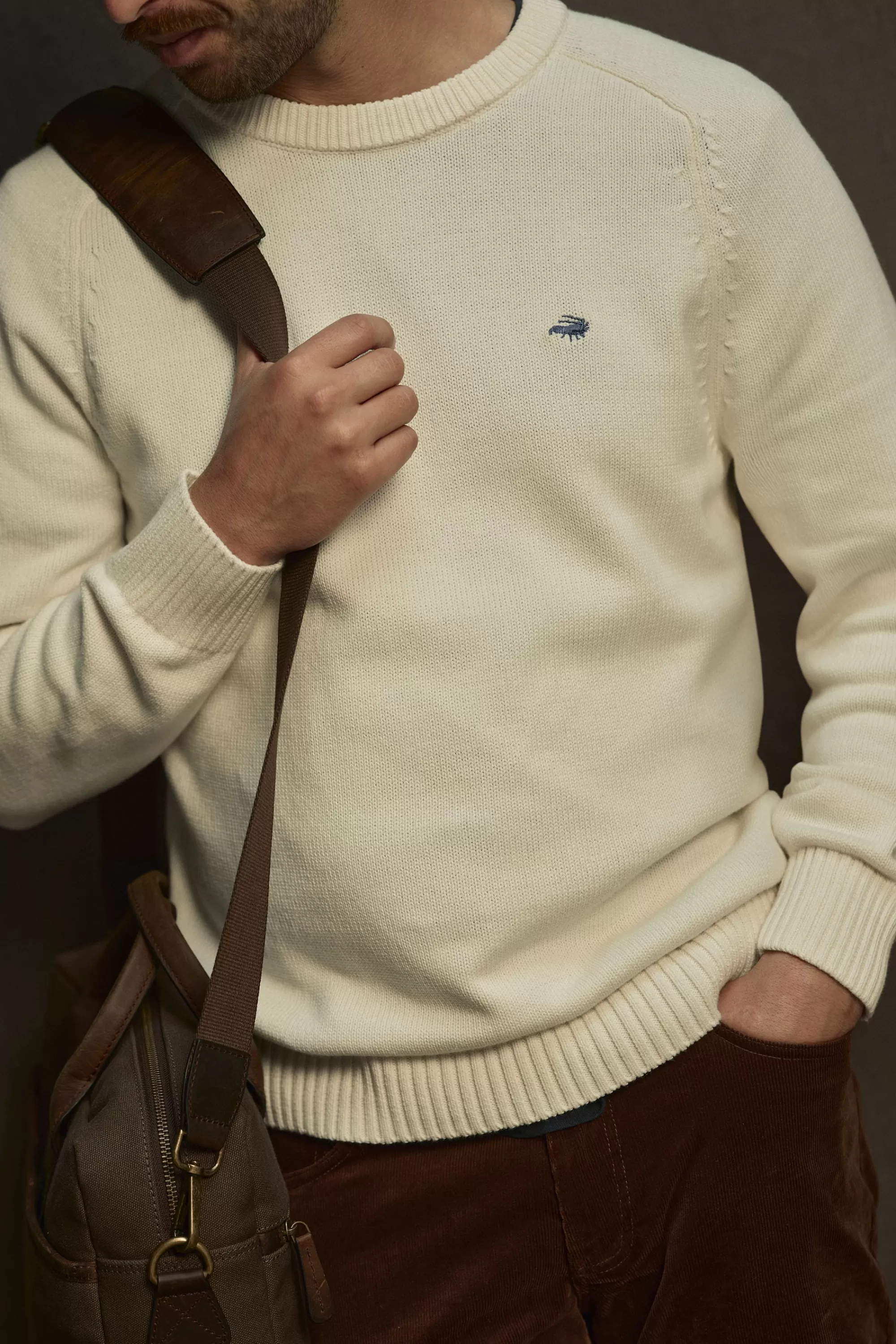 Barkers Cotton Knitwear^Paloma Cotton Crew OFF WHITE