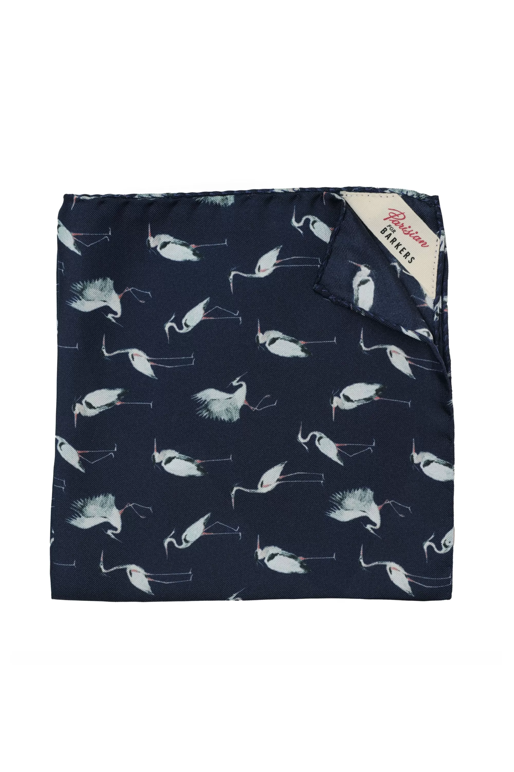 Barkers Suiting Accessories | Pocket Squares^Parisian Crane Silk Pocket Square