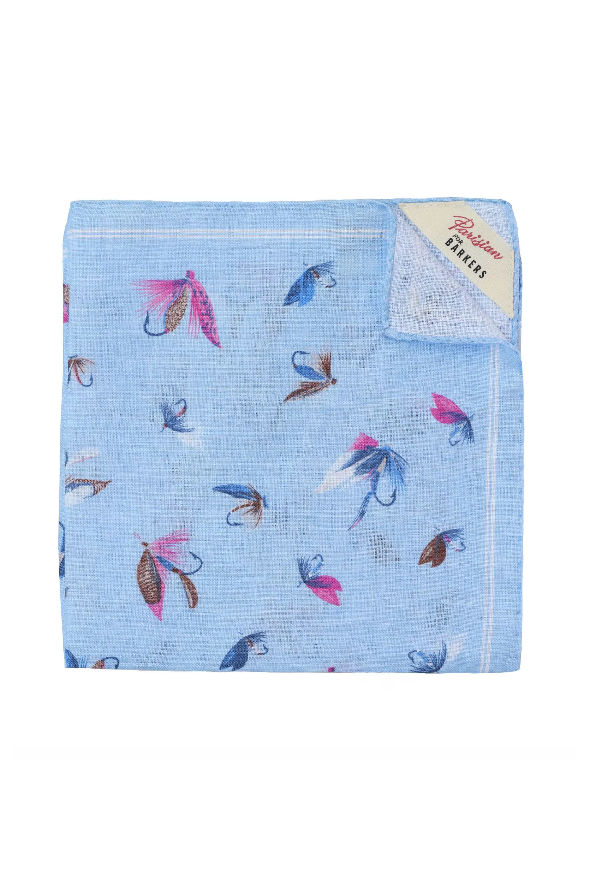 Barkers Suiting Accessories | Pocket Squares^Parisian Fish FLy Linen Pocket Square