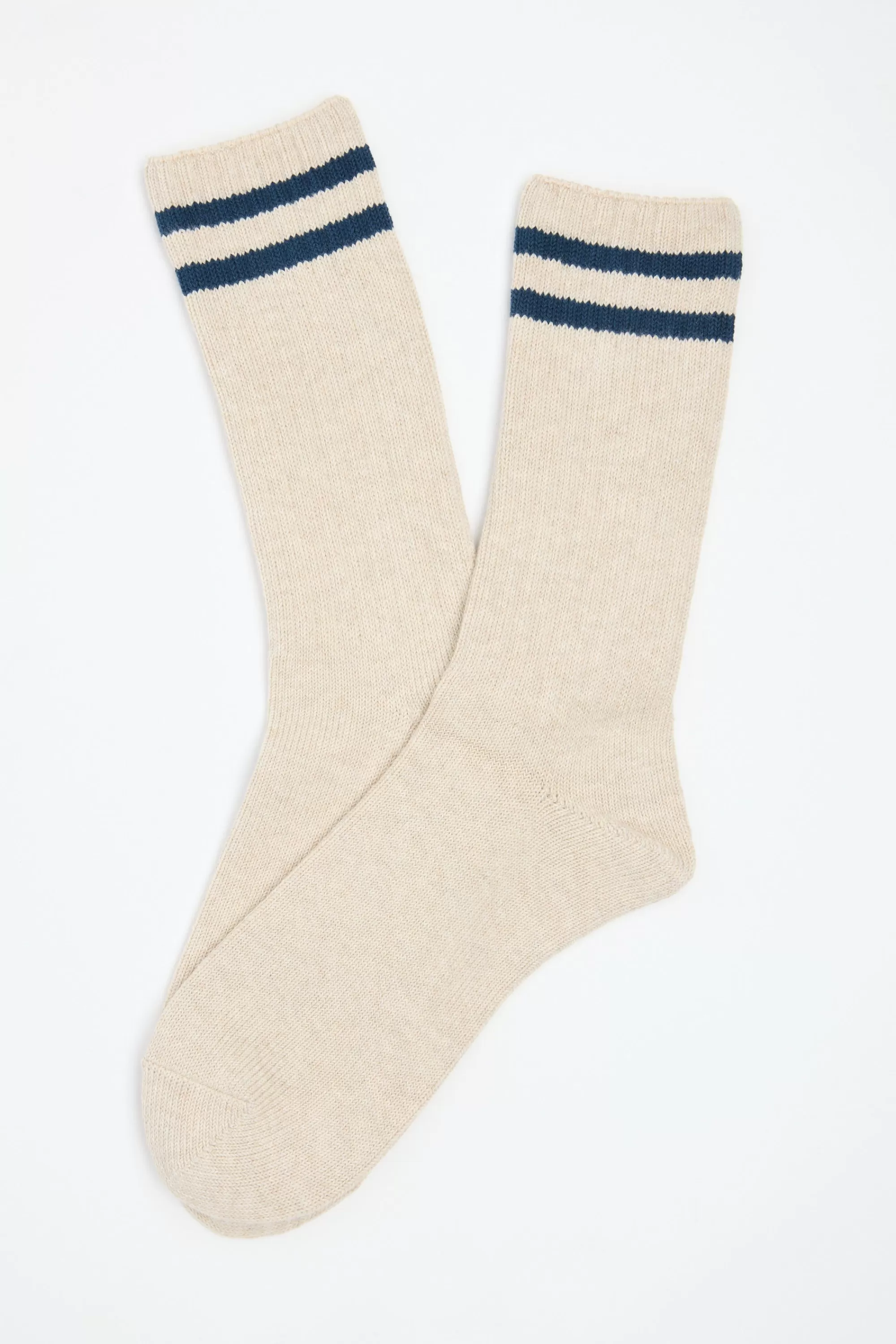 Barkers Socks | Socks^Peak Stripe Boot Sock OATMEAL MARL