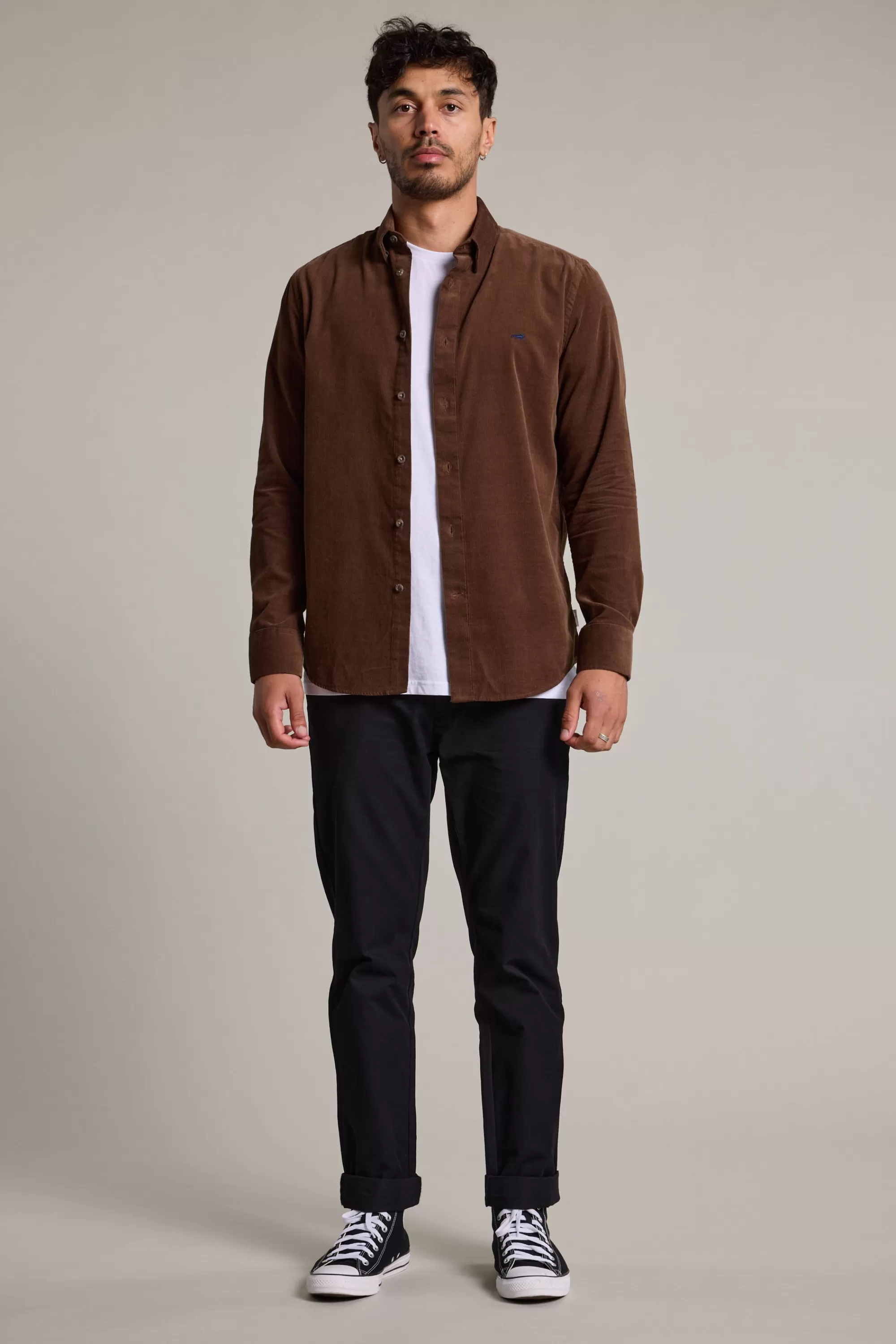 Barkers Tailored Fit Shirts | Tailored Fit Shirts^Sedwick Corduroy Shirt BROWN