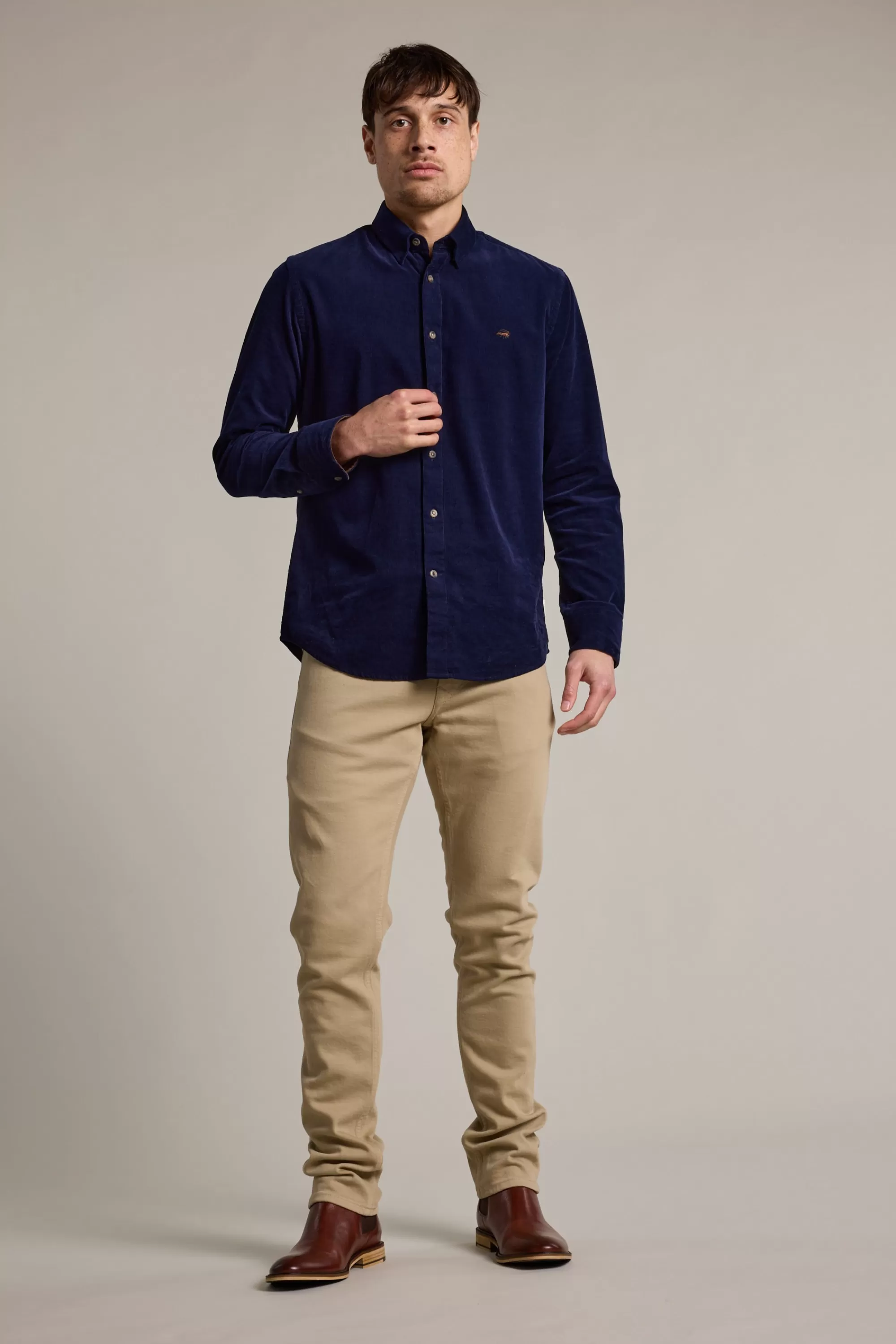 Barkers Tailored Fit Shirts | Tailored Fit Shirts^Sedwick Corduroy Shirt NAVY