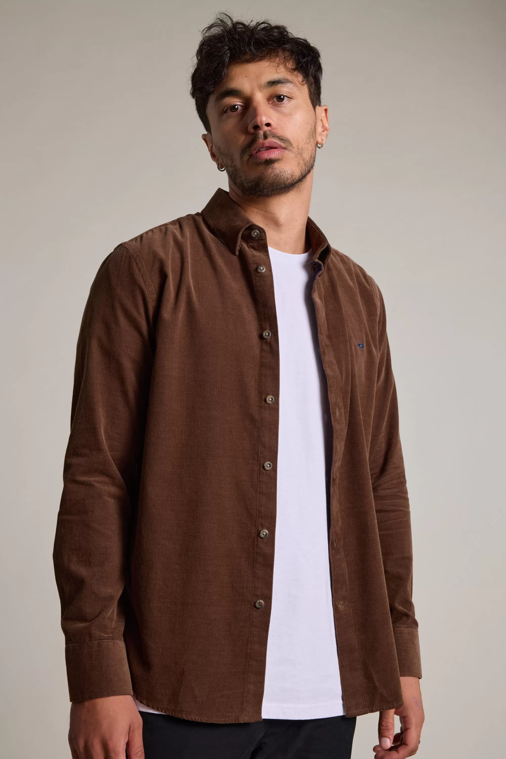 Barkers Tailored Fit Shirts | Tailored Fit Shirts^Sedwick Corduroy Shirt BROWN