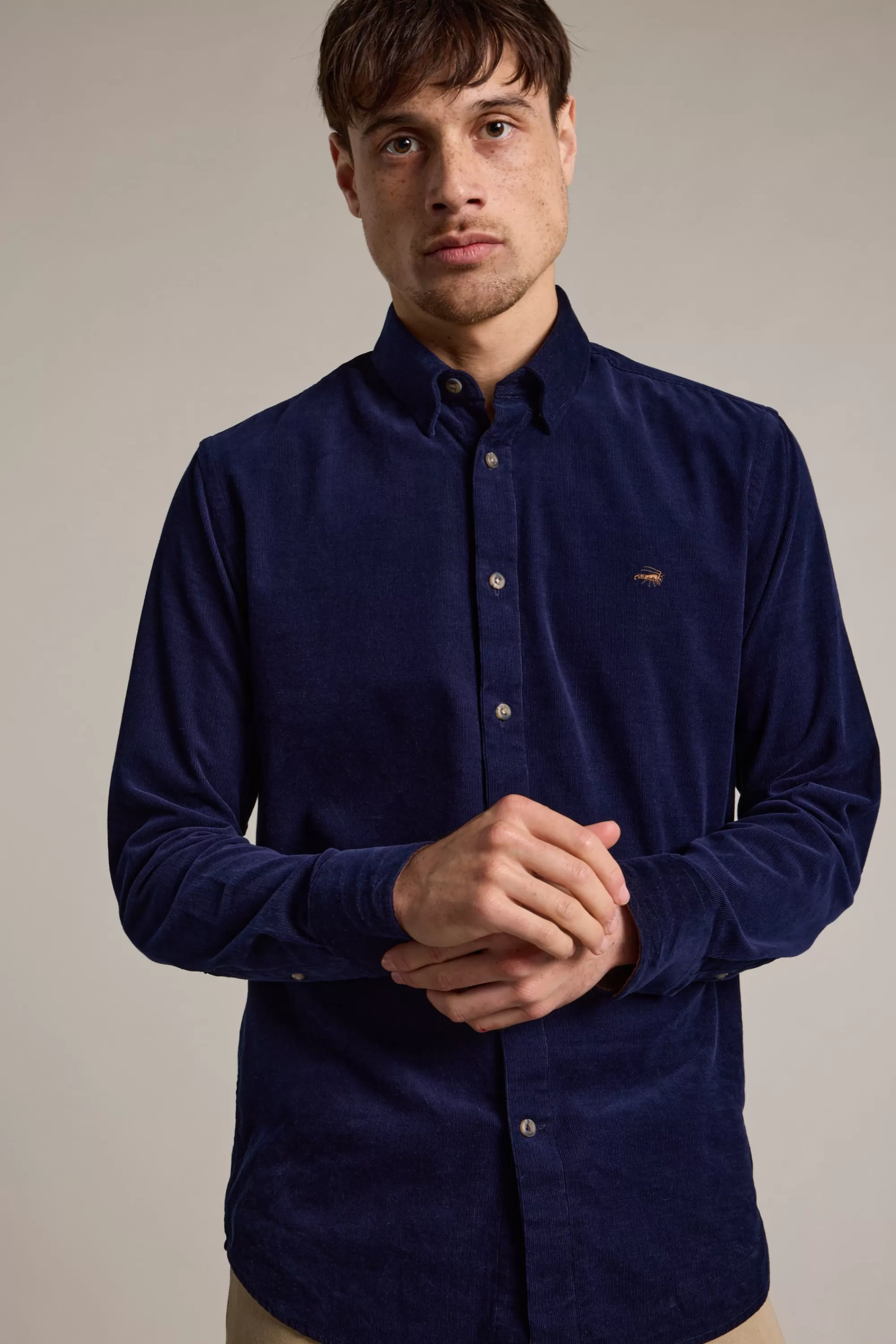 Barkers Tailored Fit Shirts | Tailored Fit Shirts^Sedwick Corduroy Shirt NAVY