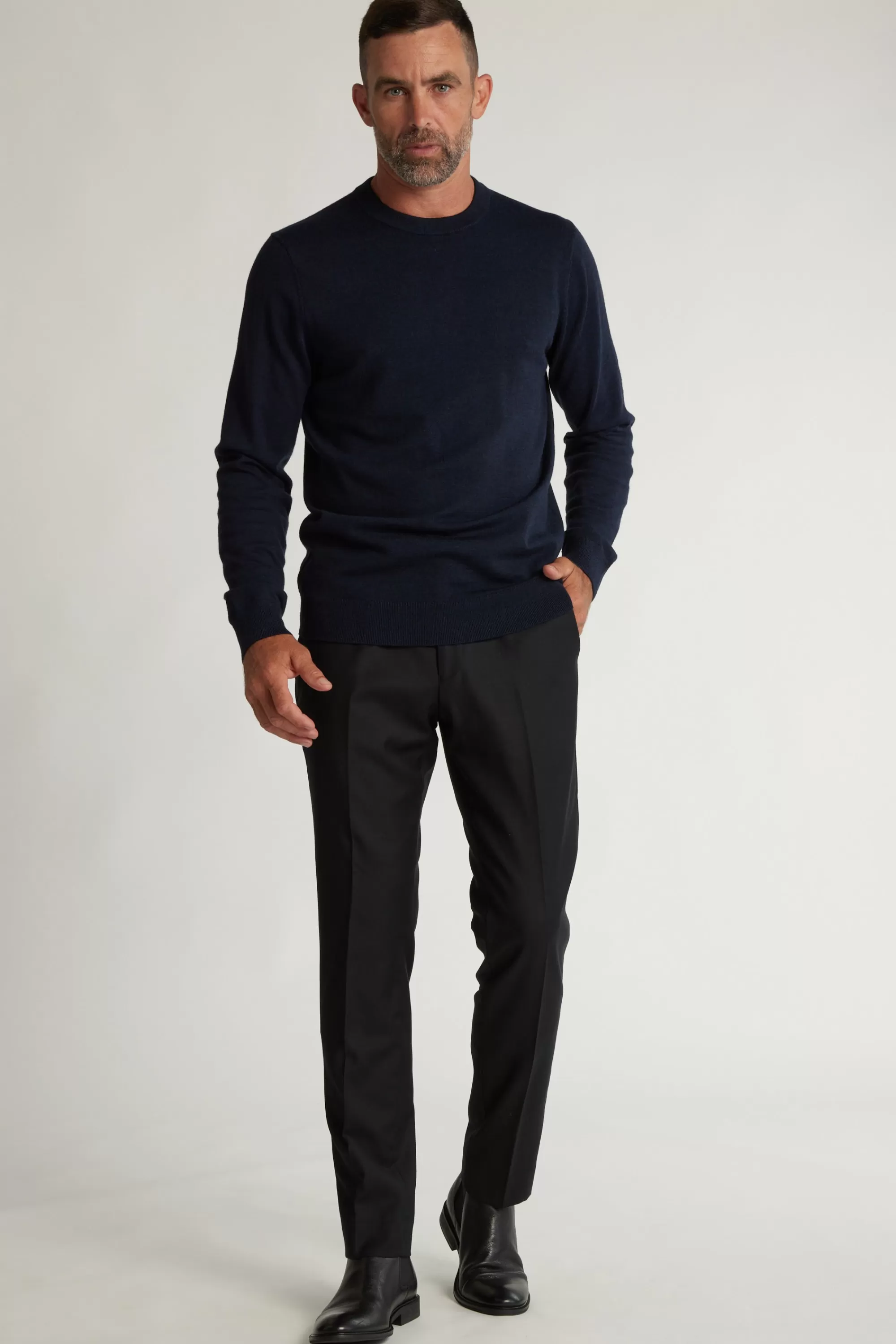 Barkers Zqrx Merino^Skyland ZQrx Merino Crew NAVY MARL