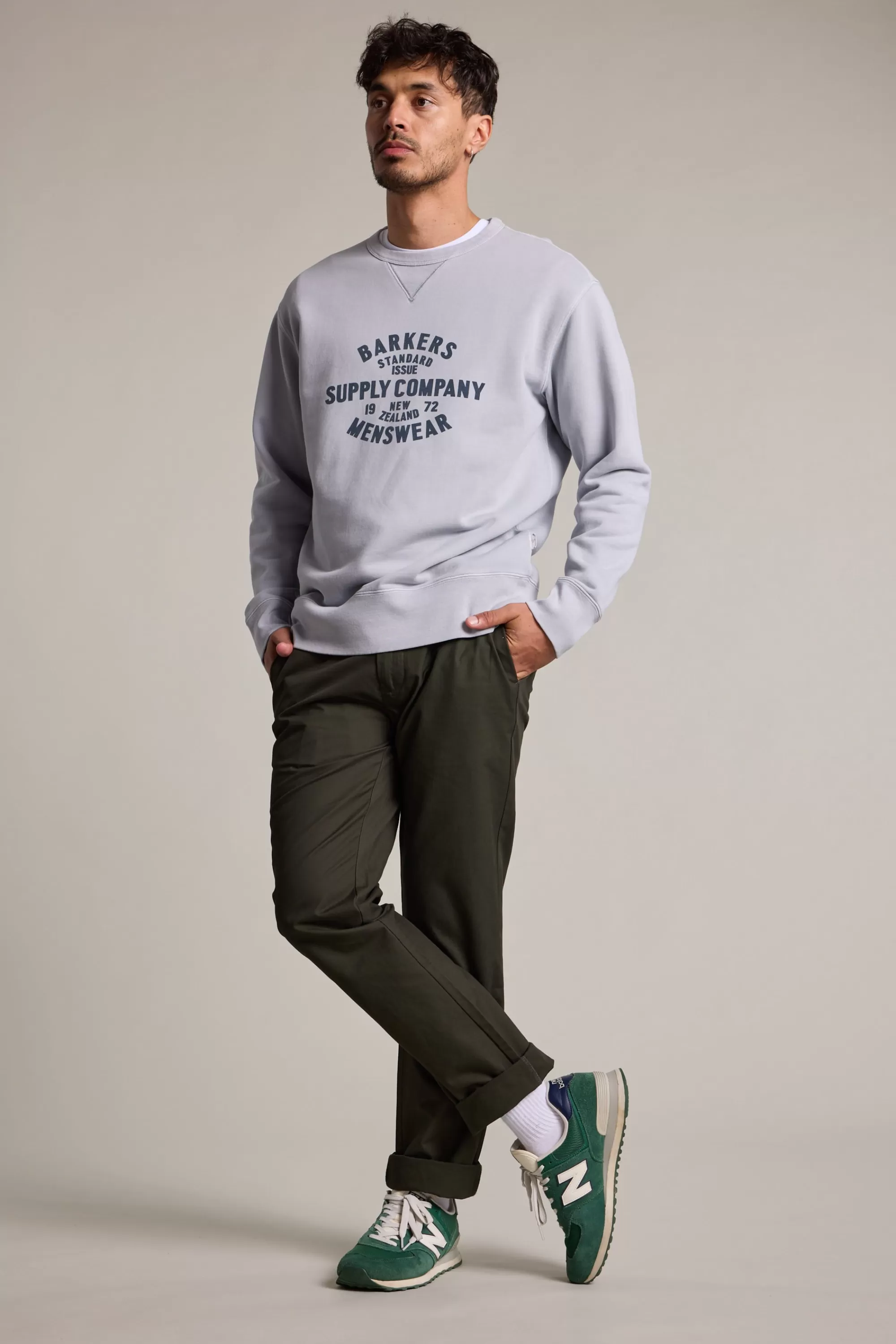 Barkers Sweatshirts & Hoodies^Standard Issue Print Crew BLUE