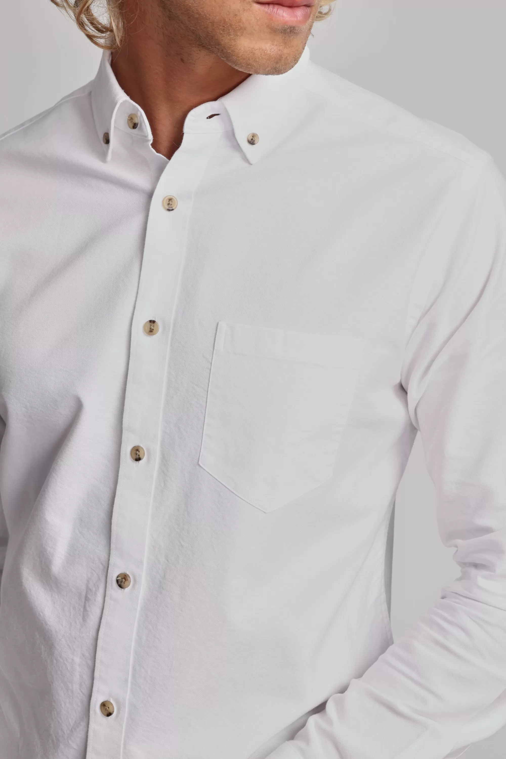 Barkers Tailored Fit Shirts | Tailored Fit Shirts^Thatcher Oxford Shirt WHITE