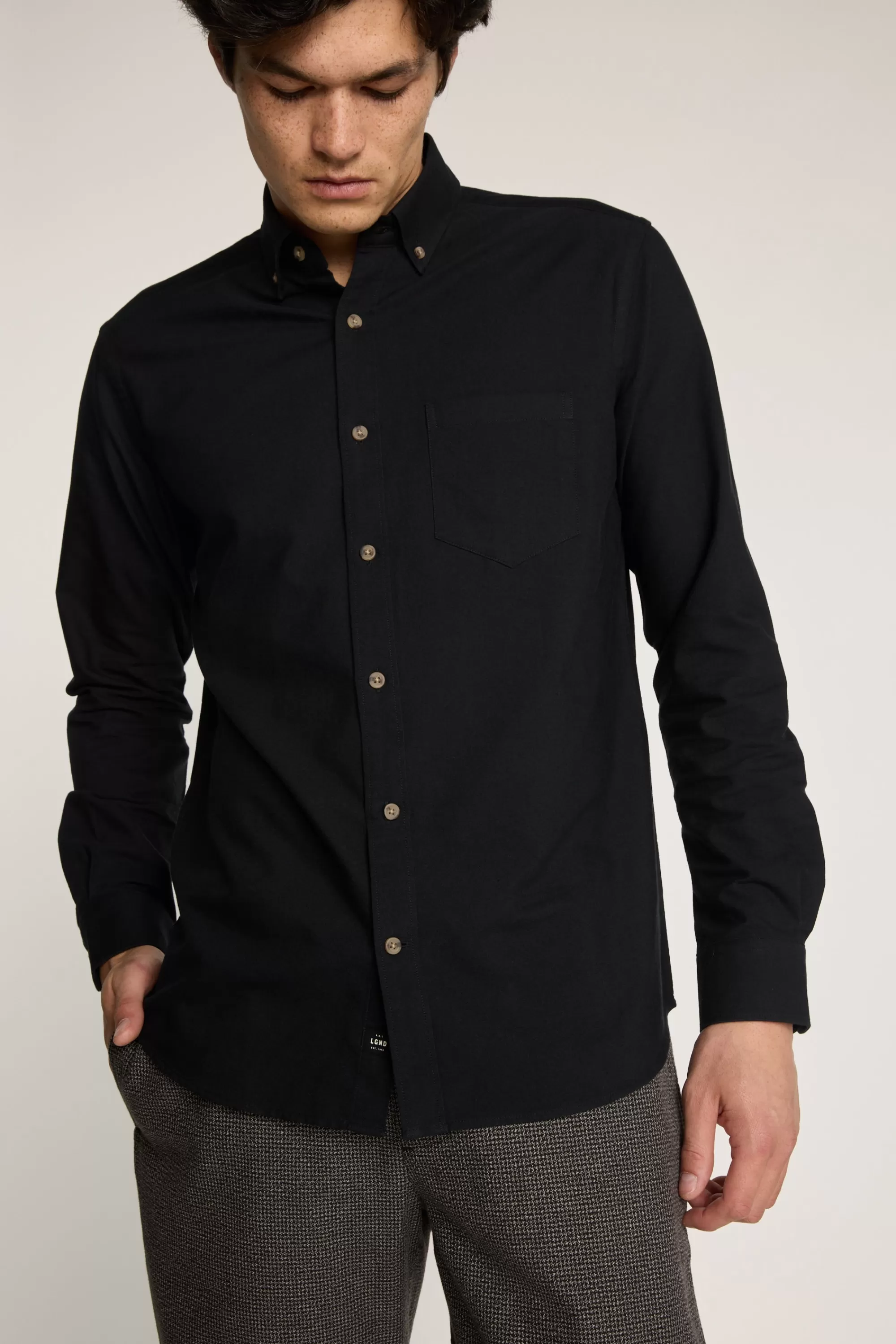 Barkers Tailored Fit Shirts | Tailored Fit Shirts^Thatcher Oxford Shirt BLACK