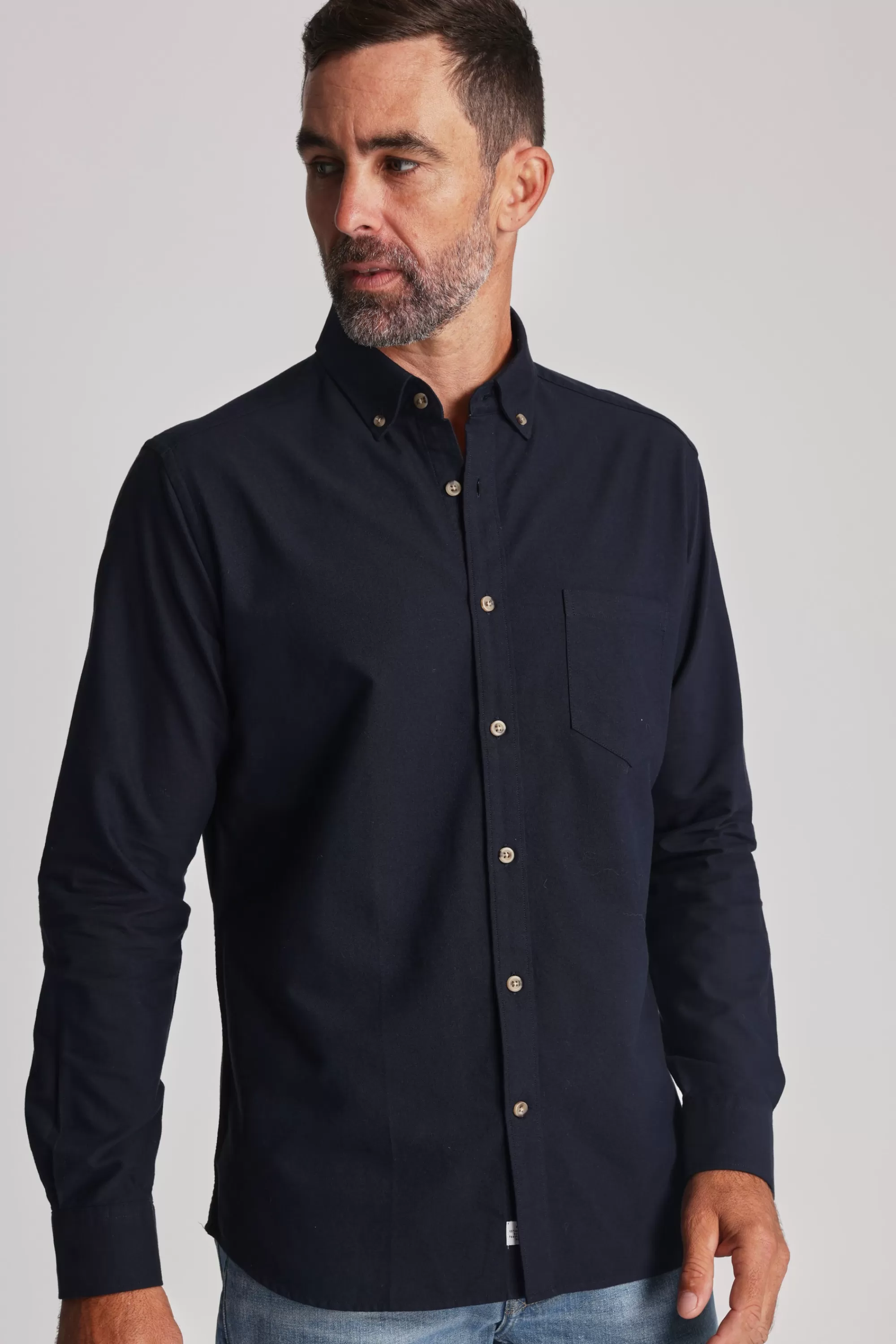 Barkers Tailored Fit Shirts | Tailored Fit Shirts^Thatcher Oxford Shirt DARK NAVY