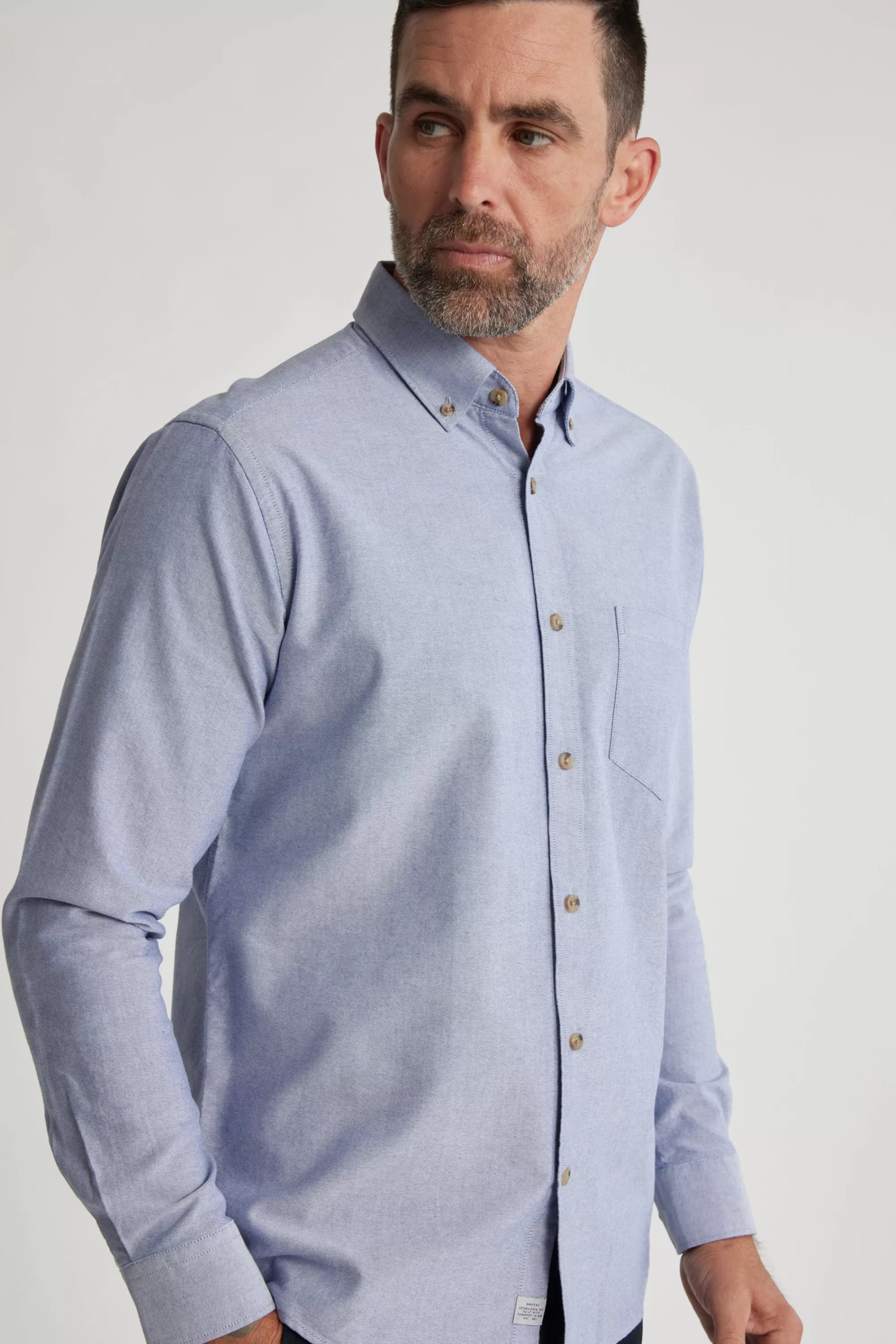 Barkers Tailored Fit Shirts | Tailored Fit Shirts^Thatcher Oxford Shirt CHAMBRAY