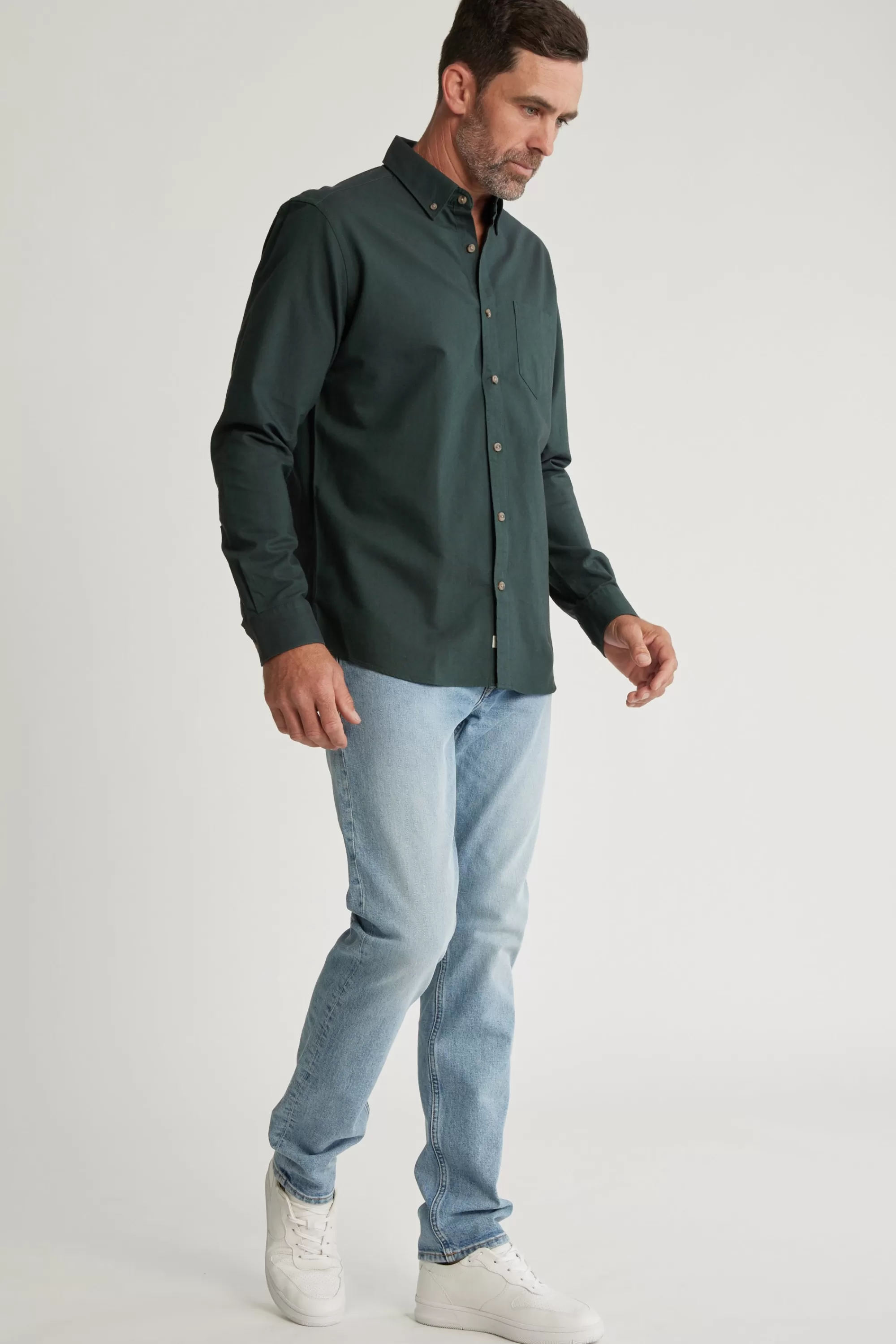 Barkers Classic Fit Shirts | Classic Fit Shirts^Thatcher Oxford Shirt Classic Fit OLIVE