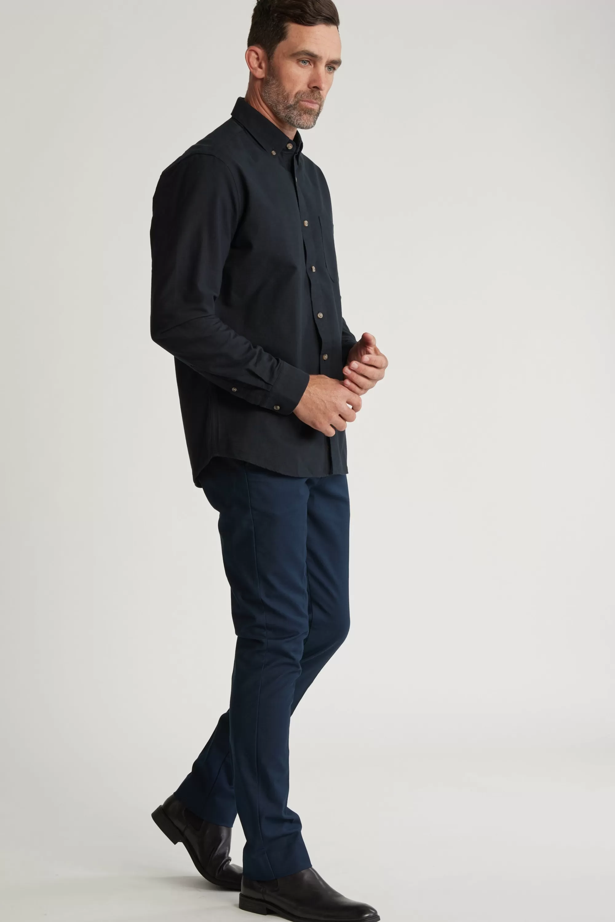 Barkers Classic Fit Shirts | Classic Fit Shirts^Thatcher Oxford Shirt Classic Fit BLACK