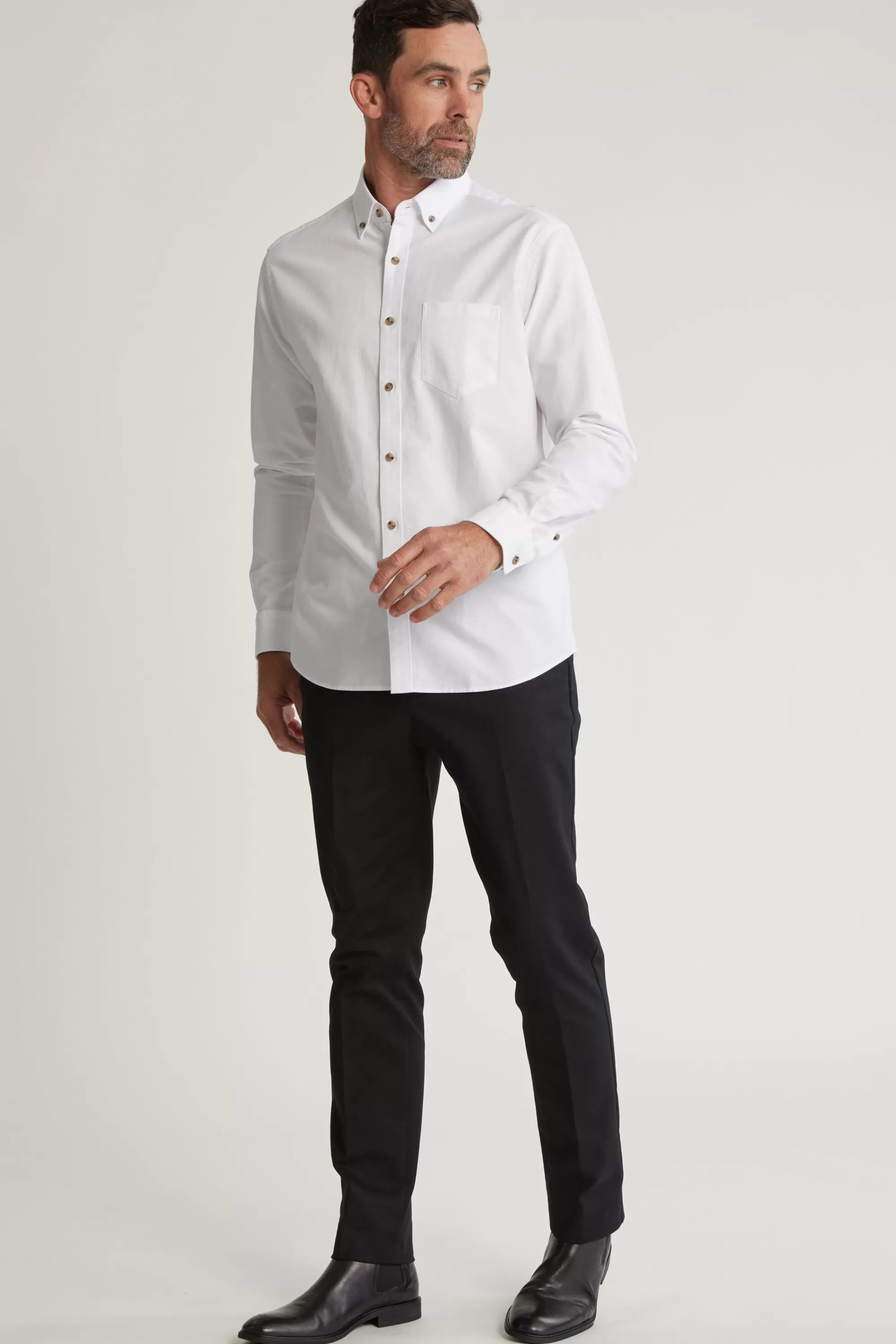 Barkers Classic Fit Shirts | Classic Fit Shirts^Thatcher Oxford Shirt Classic Fit WHITE